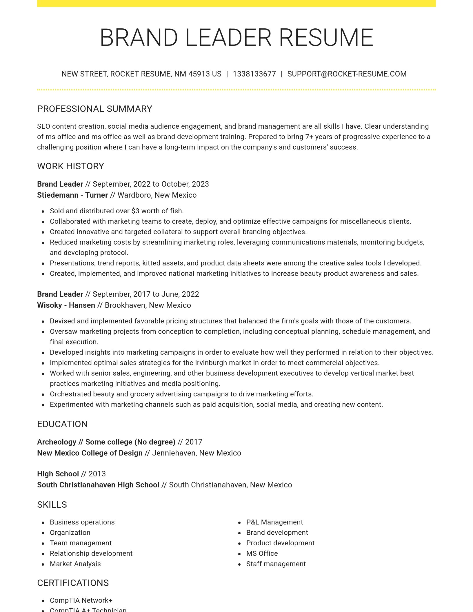 Grand resume template
