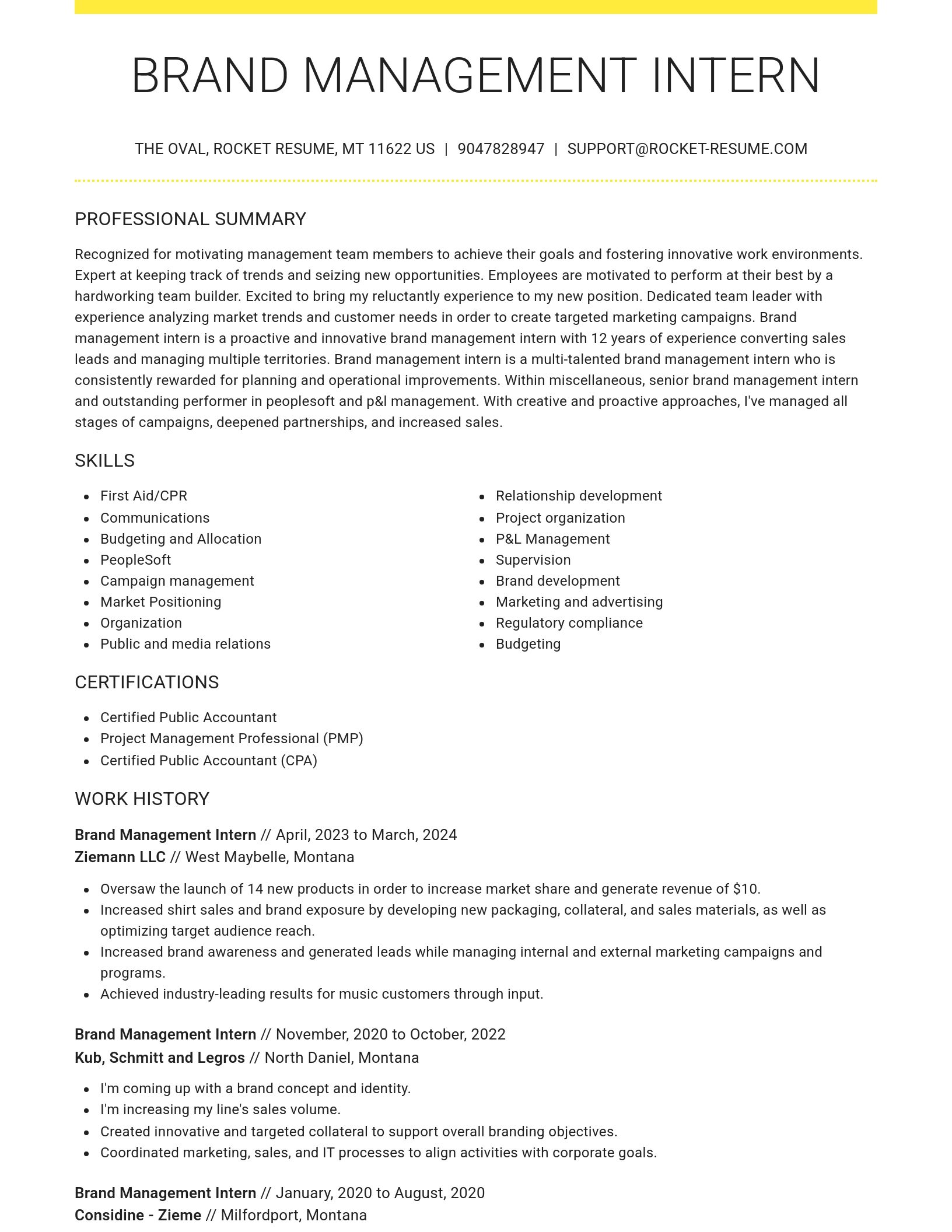 Grand resume template
