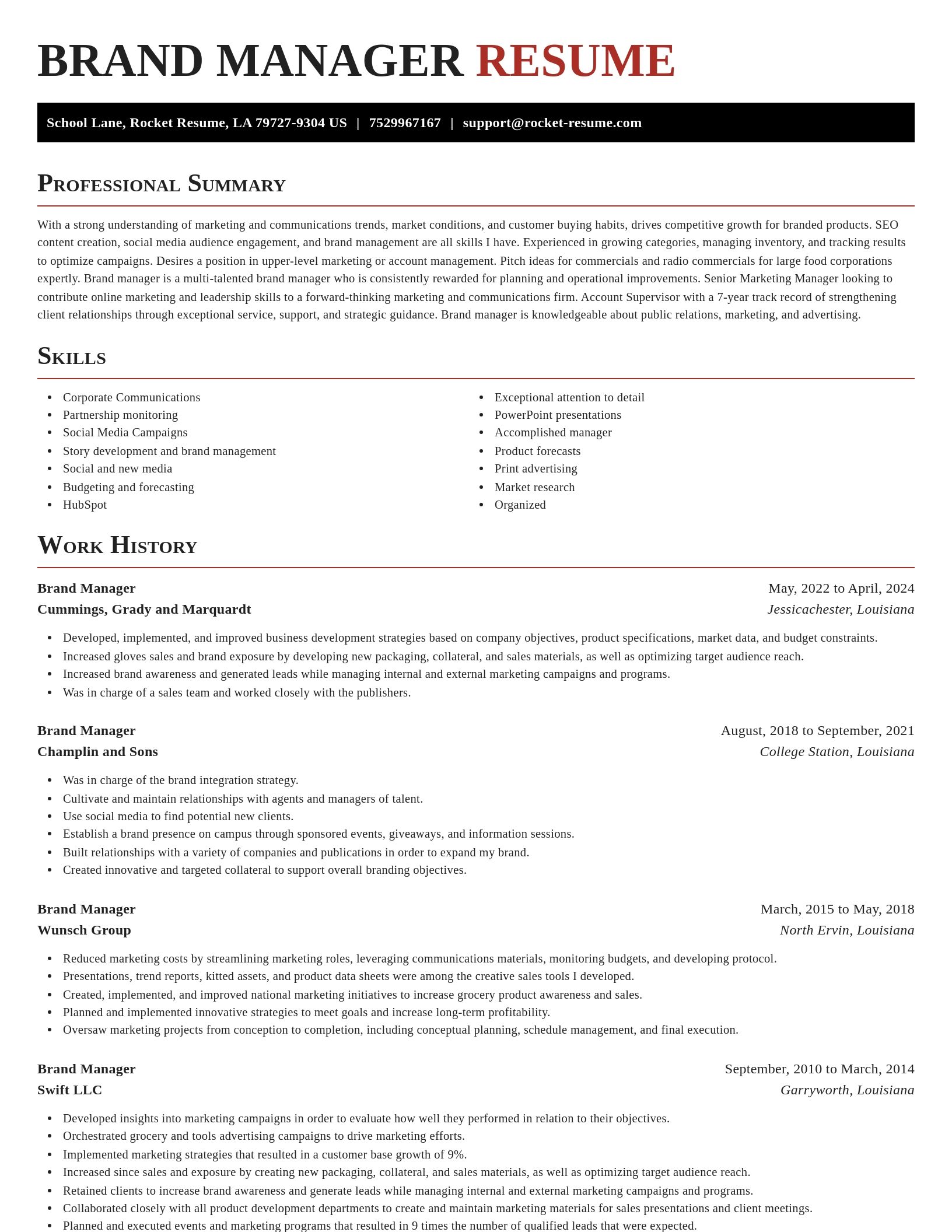 Exquisite resume template