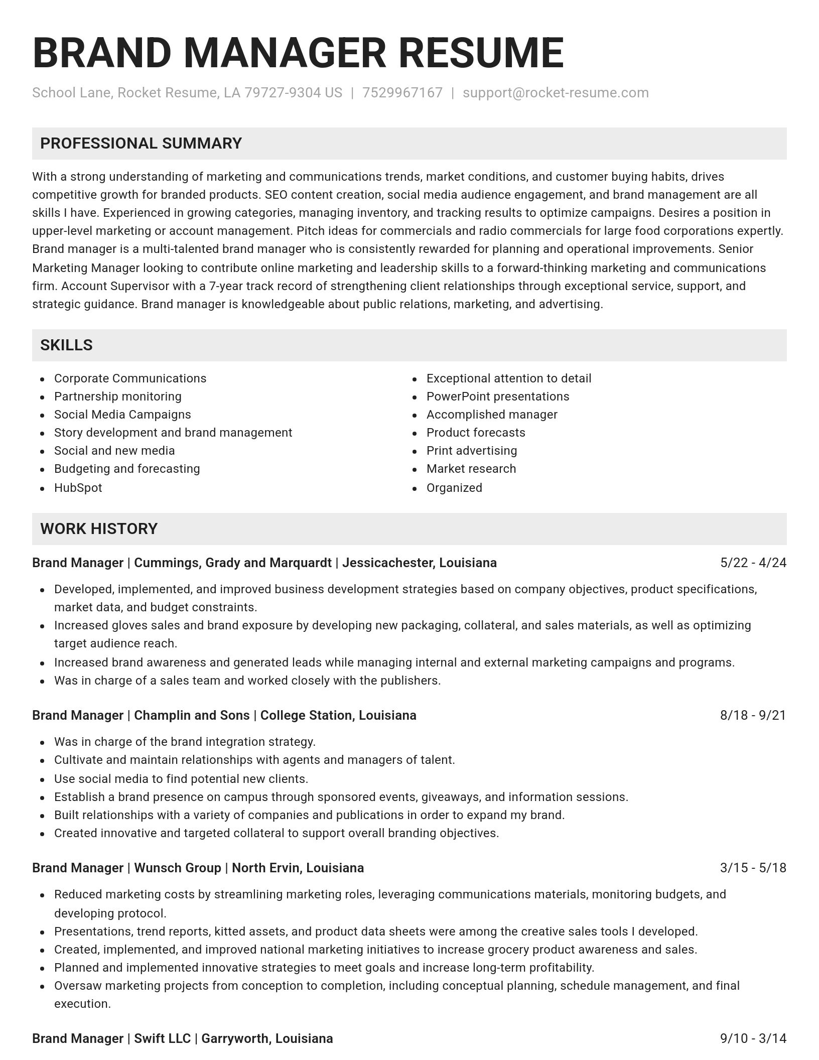 Genius resume template