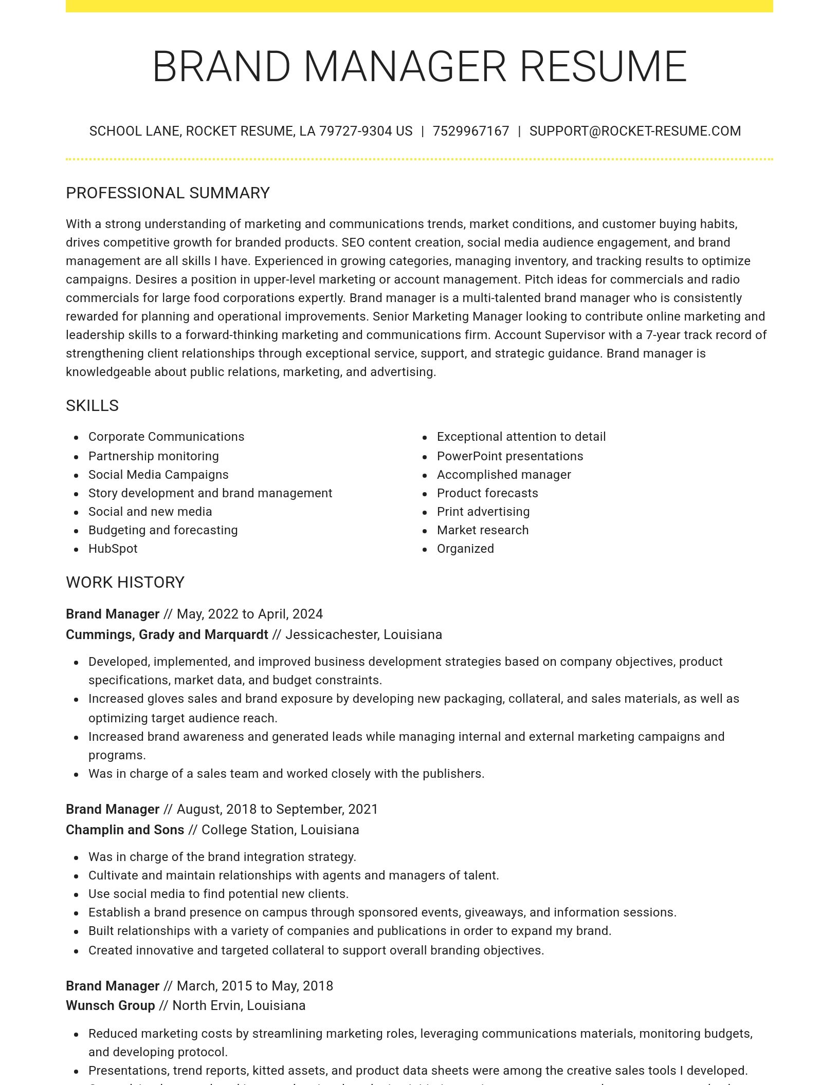 Grand resume template