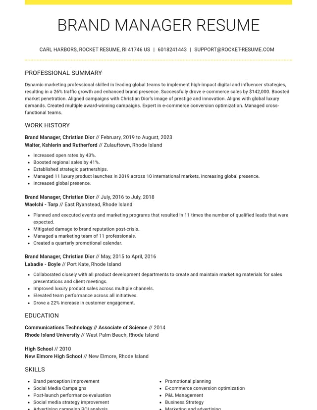 Grand resume template