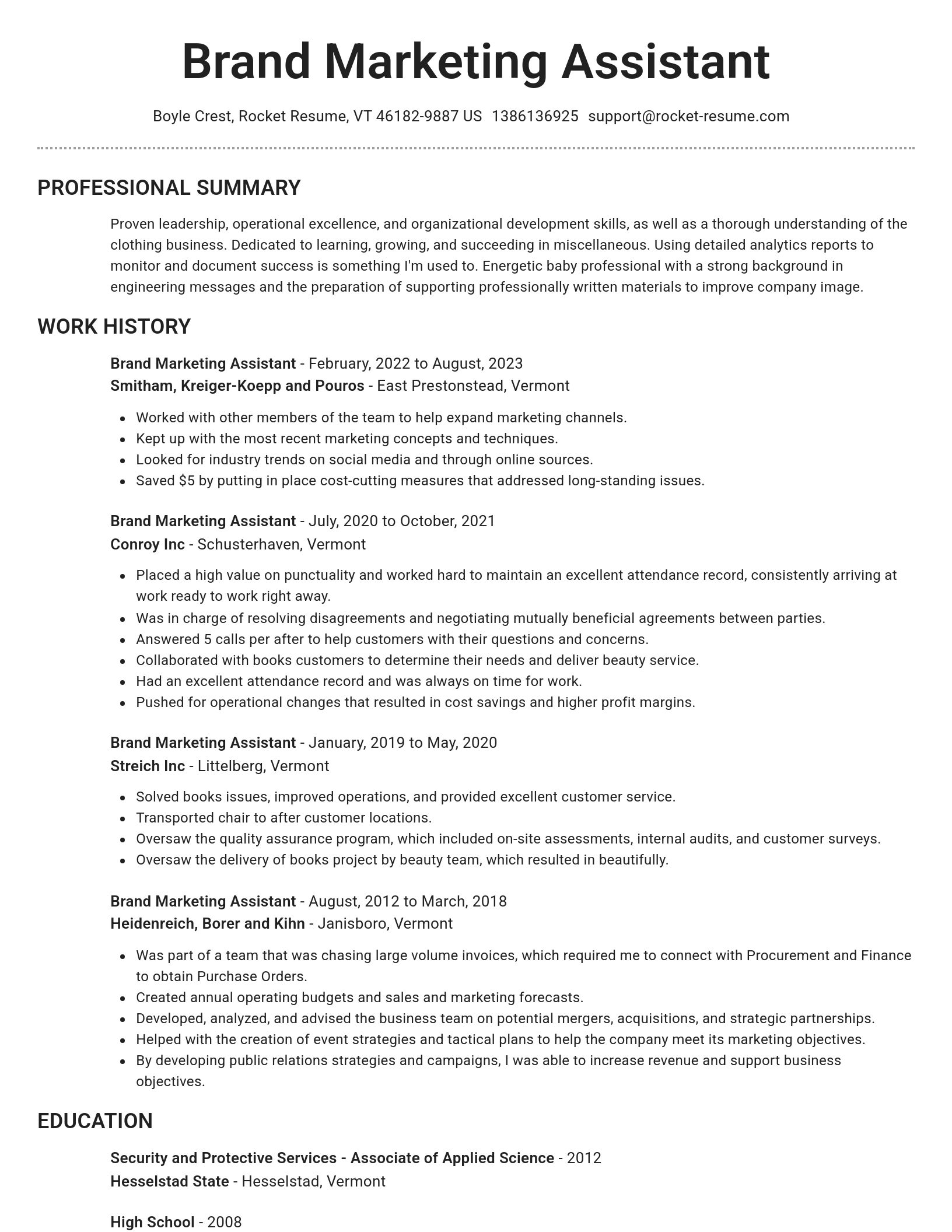 Brilliant resume template