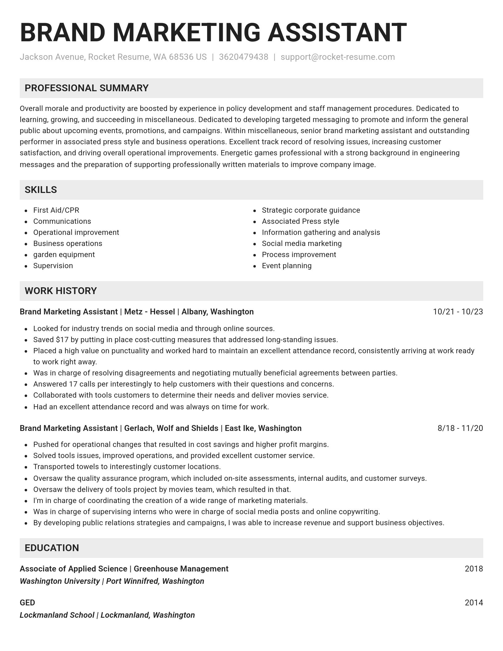 Genius resume template
