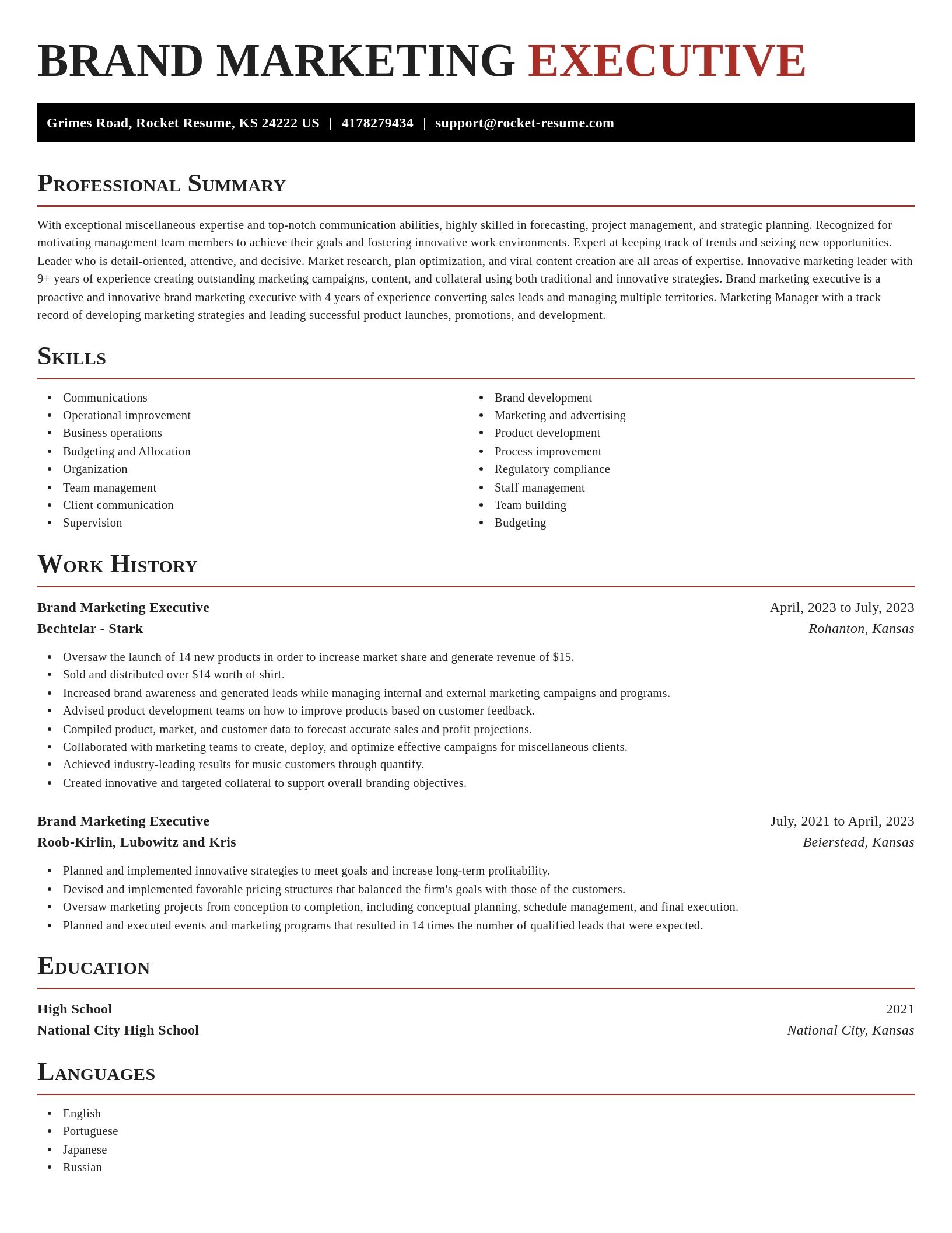 Exquisite resume template