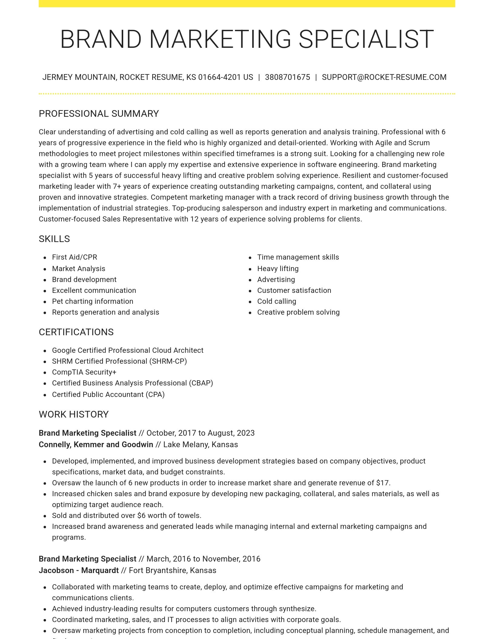 Grand resume template