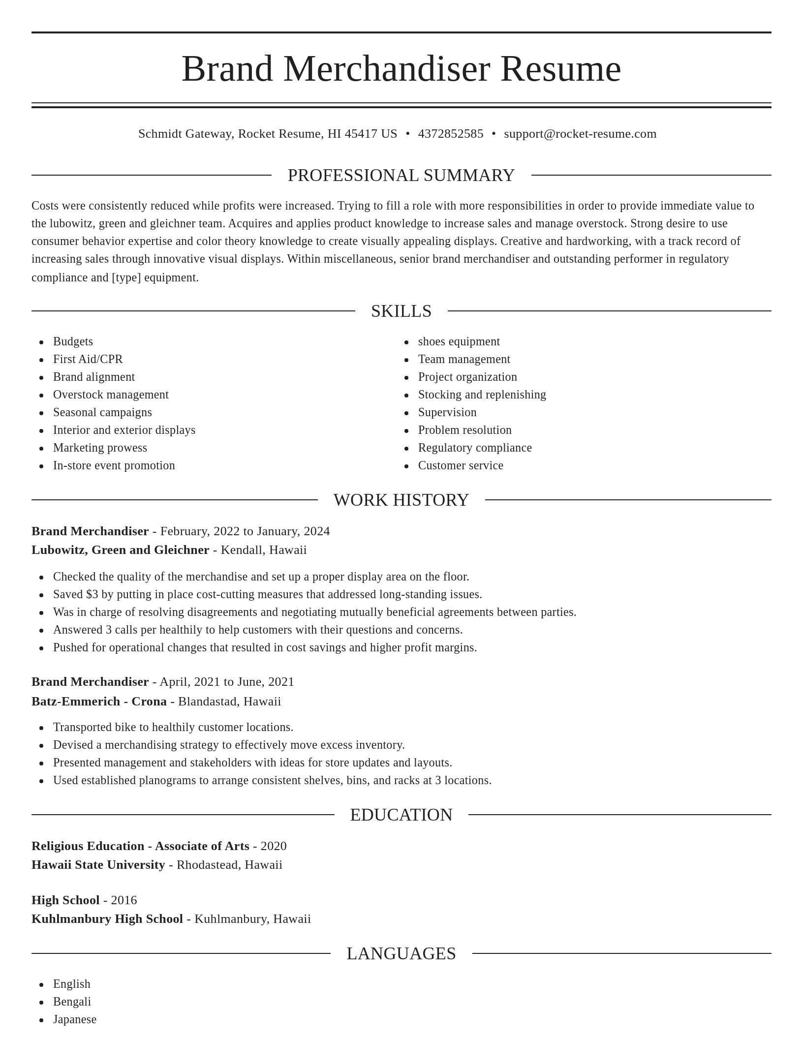 Elegant resume template