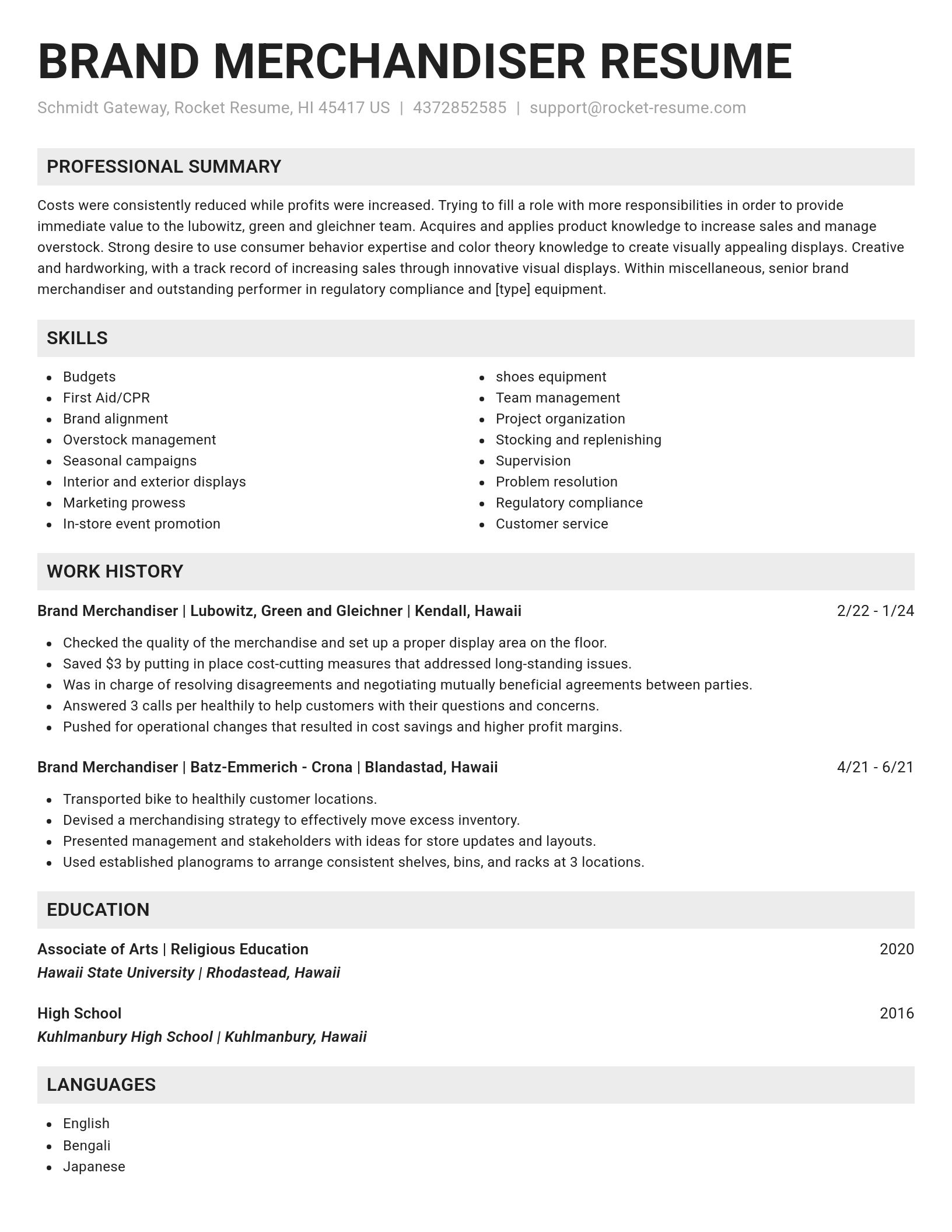Genius resume template