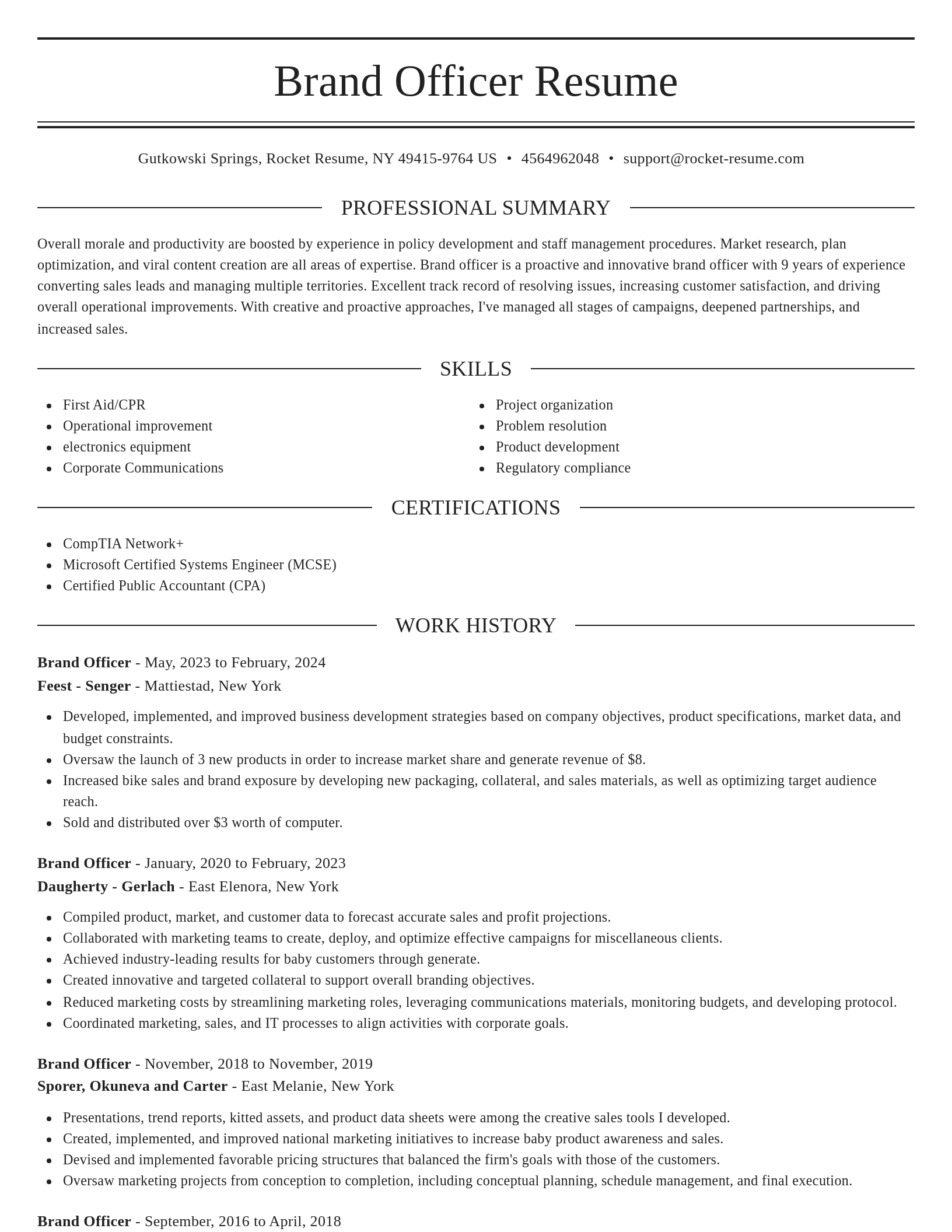Elegant resume template