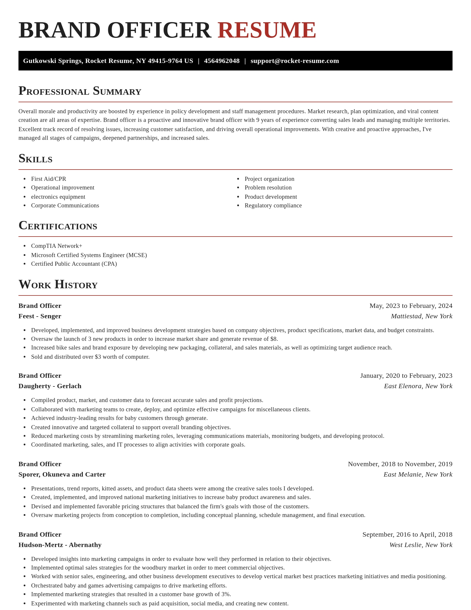 Exquisite resume template