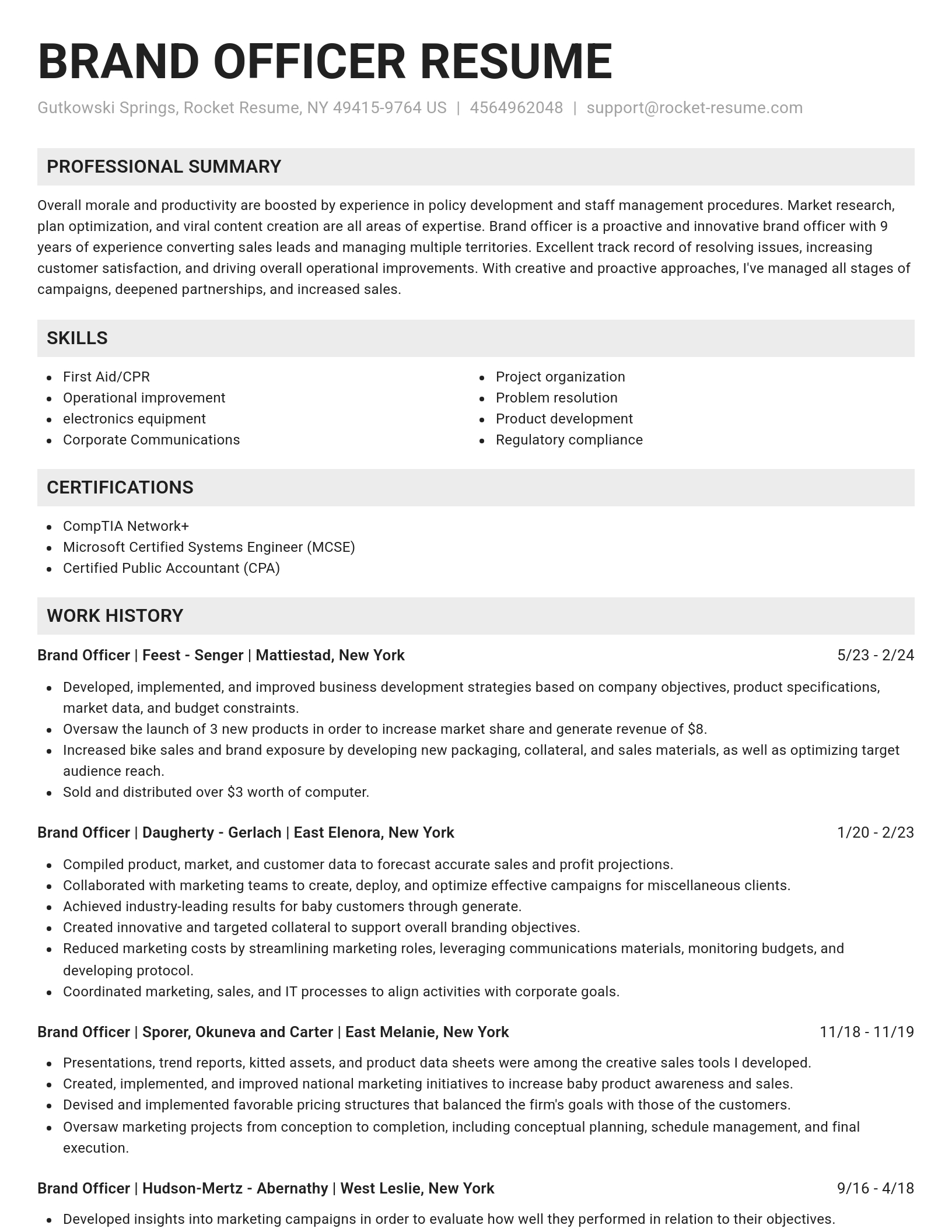Genius resume template