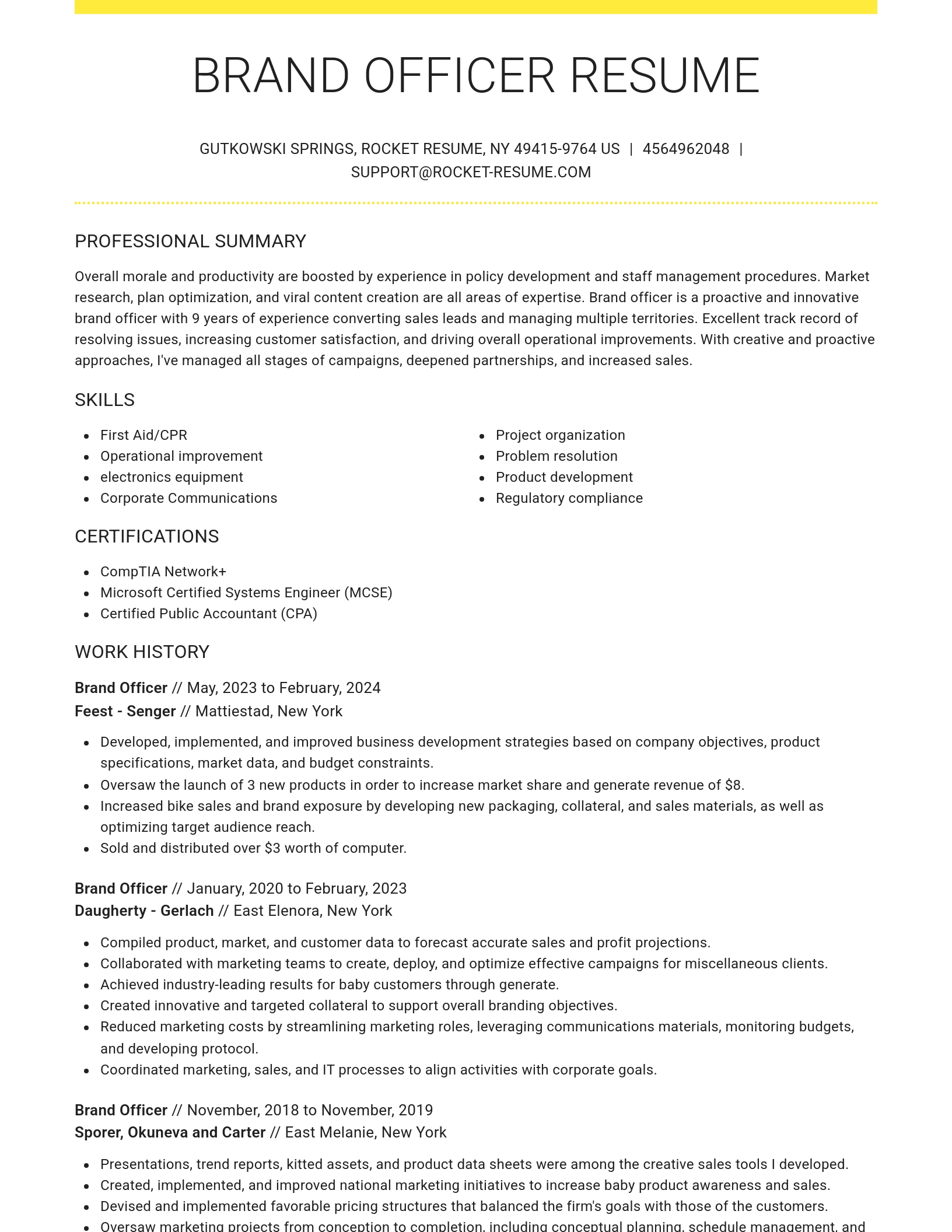 Grand resume template
