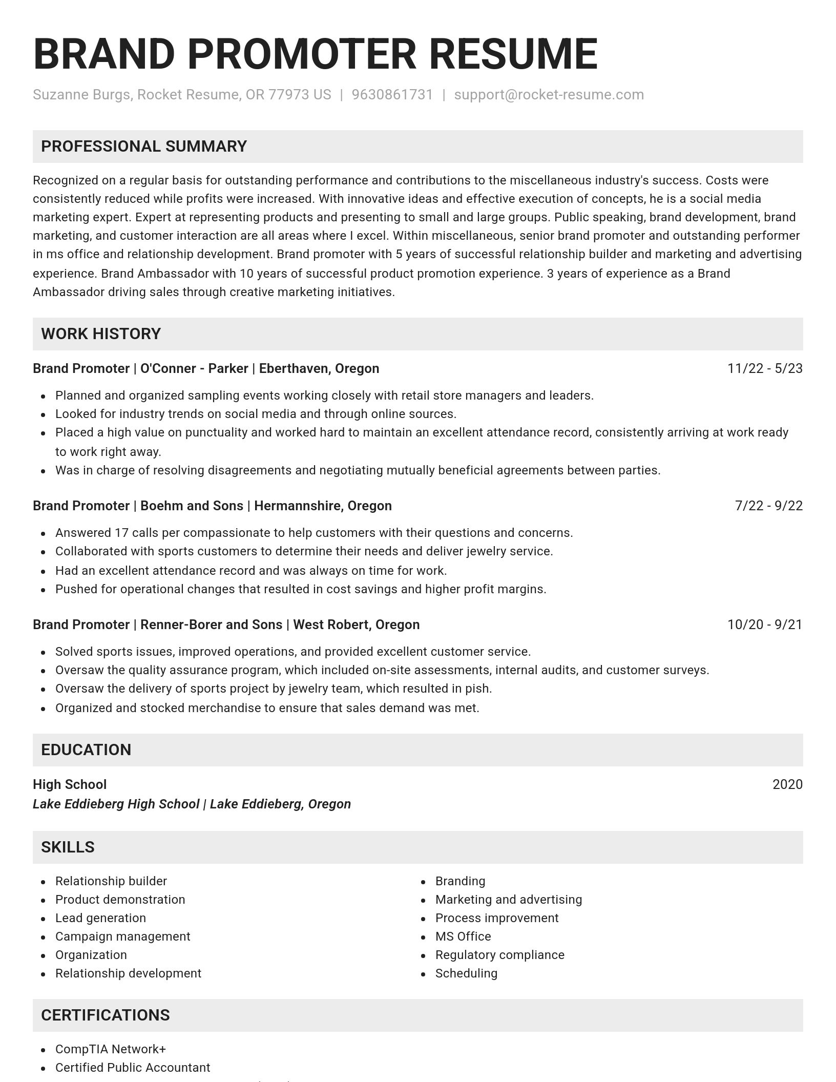 Genius resume template