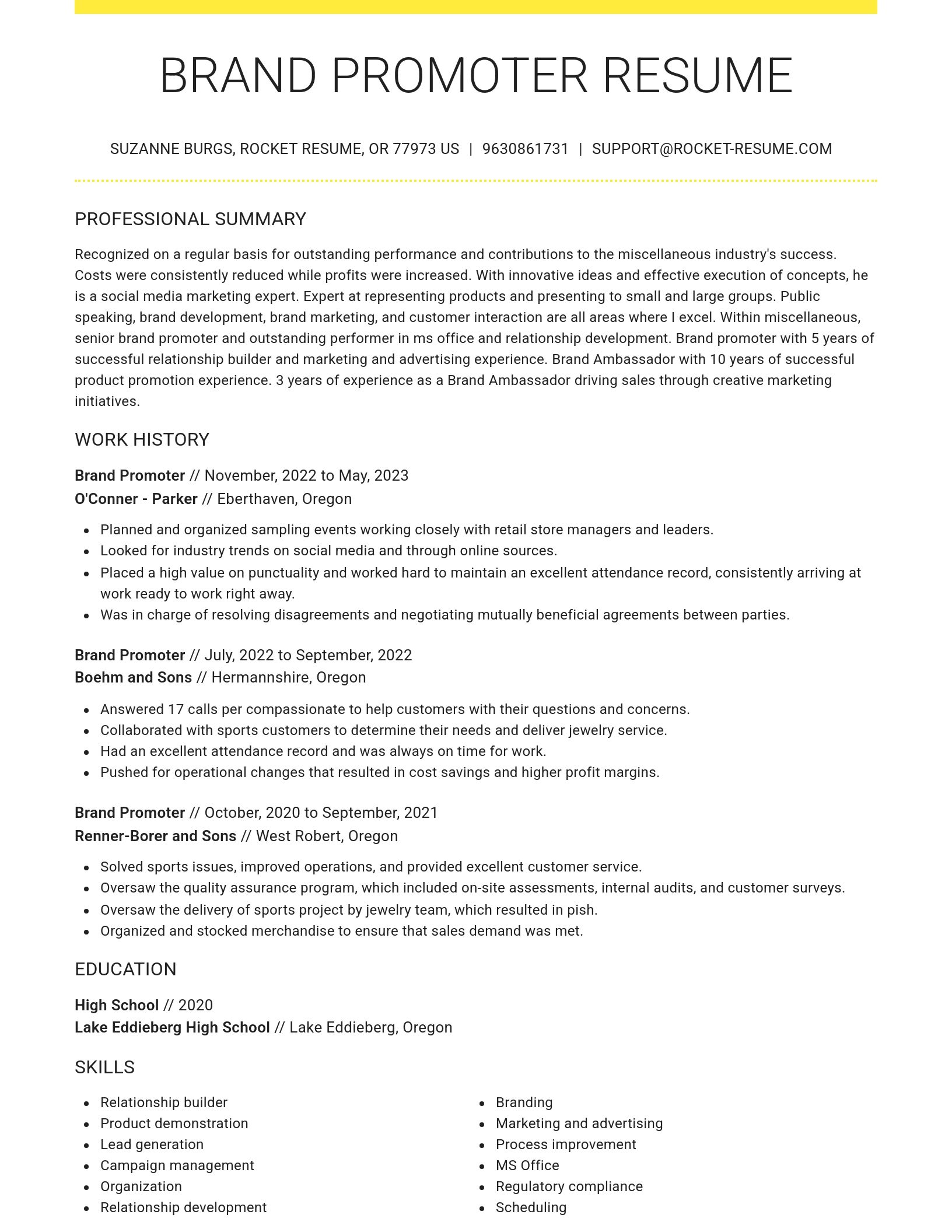 Grand resume template