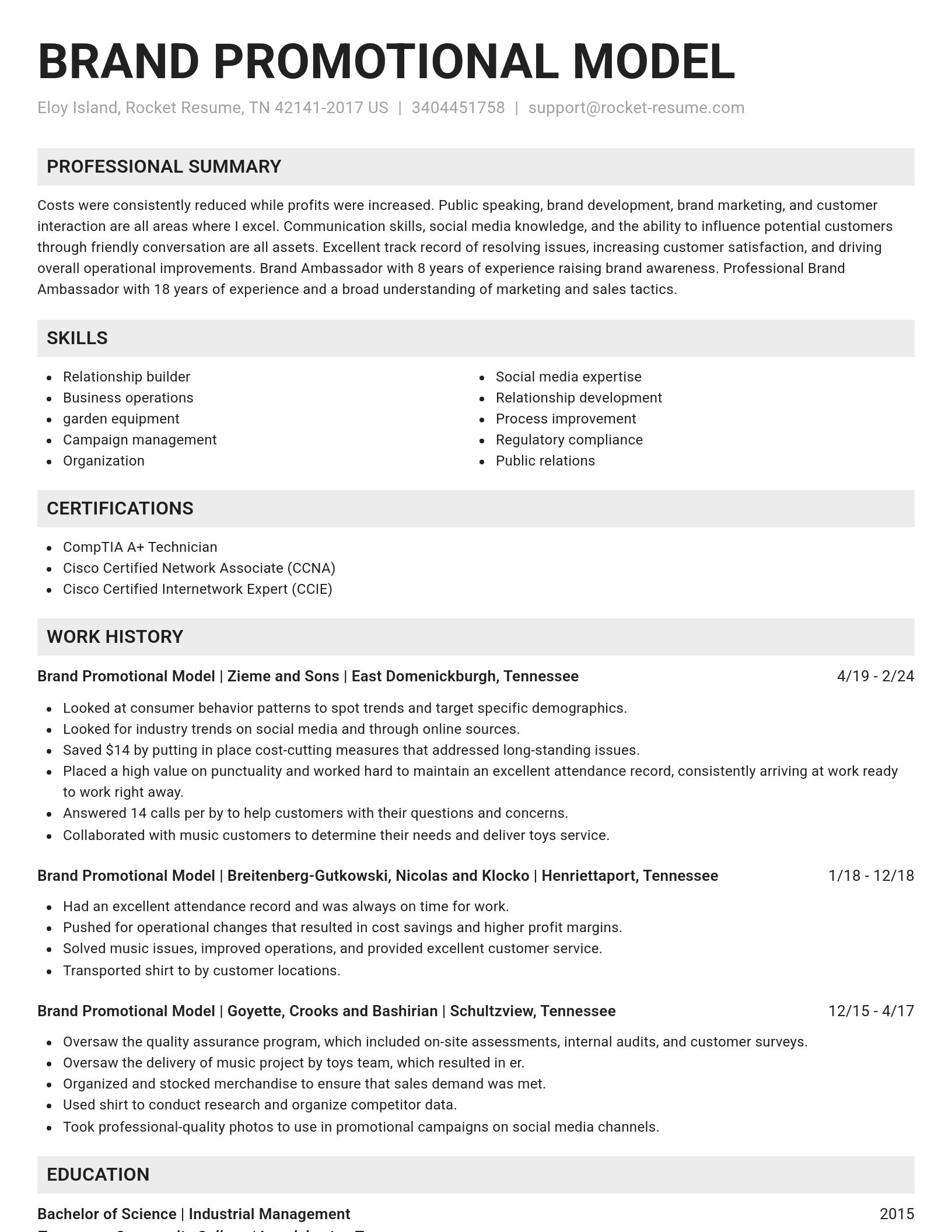 Genius resume template