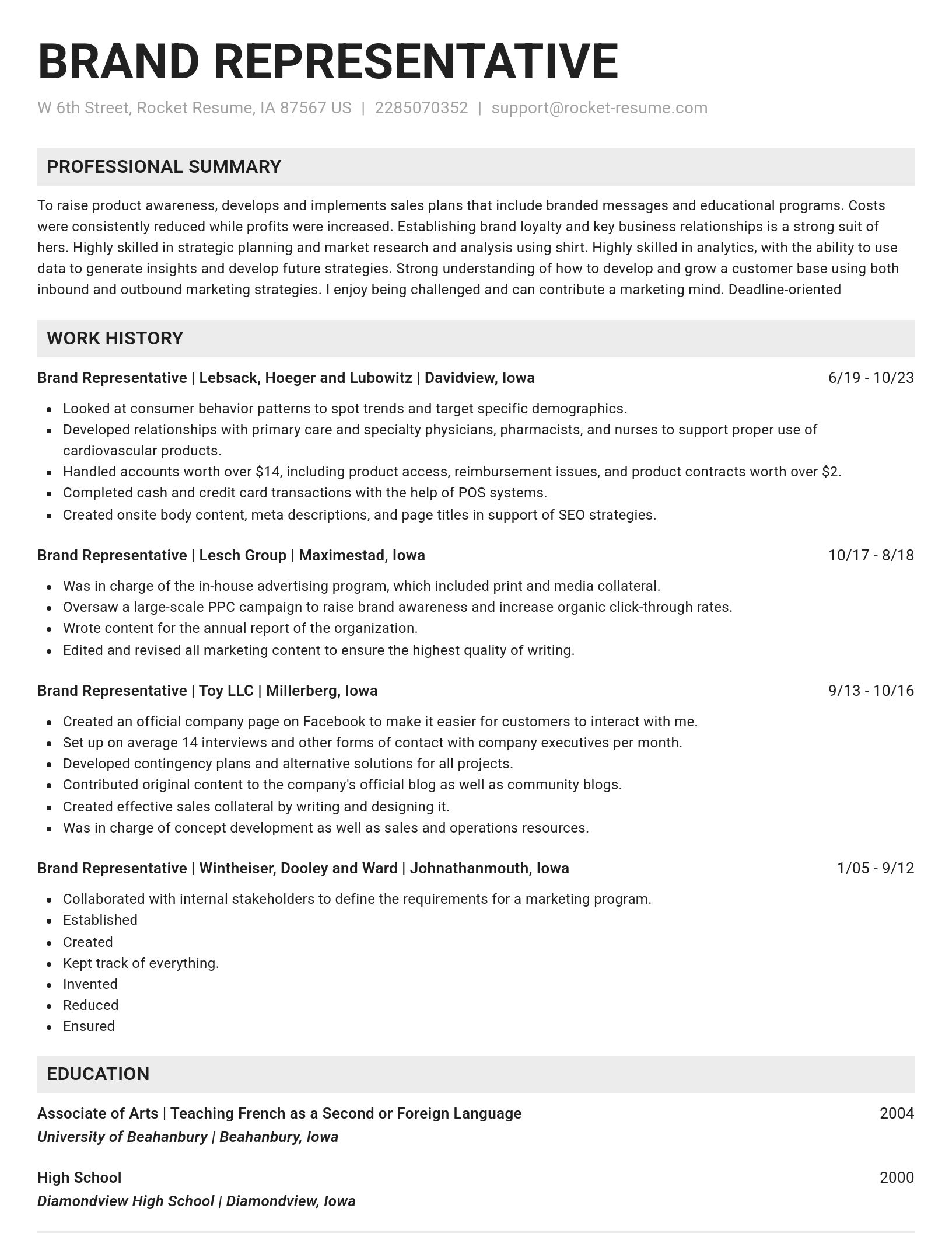 Genius resume template