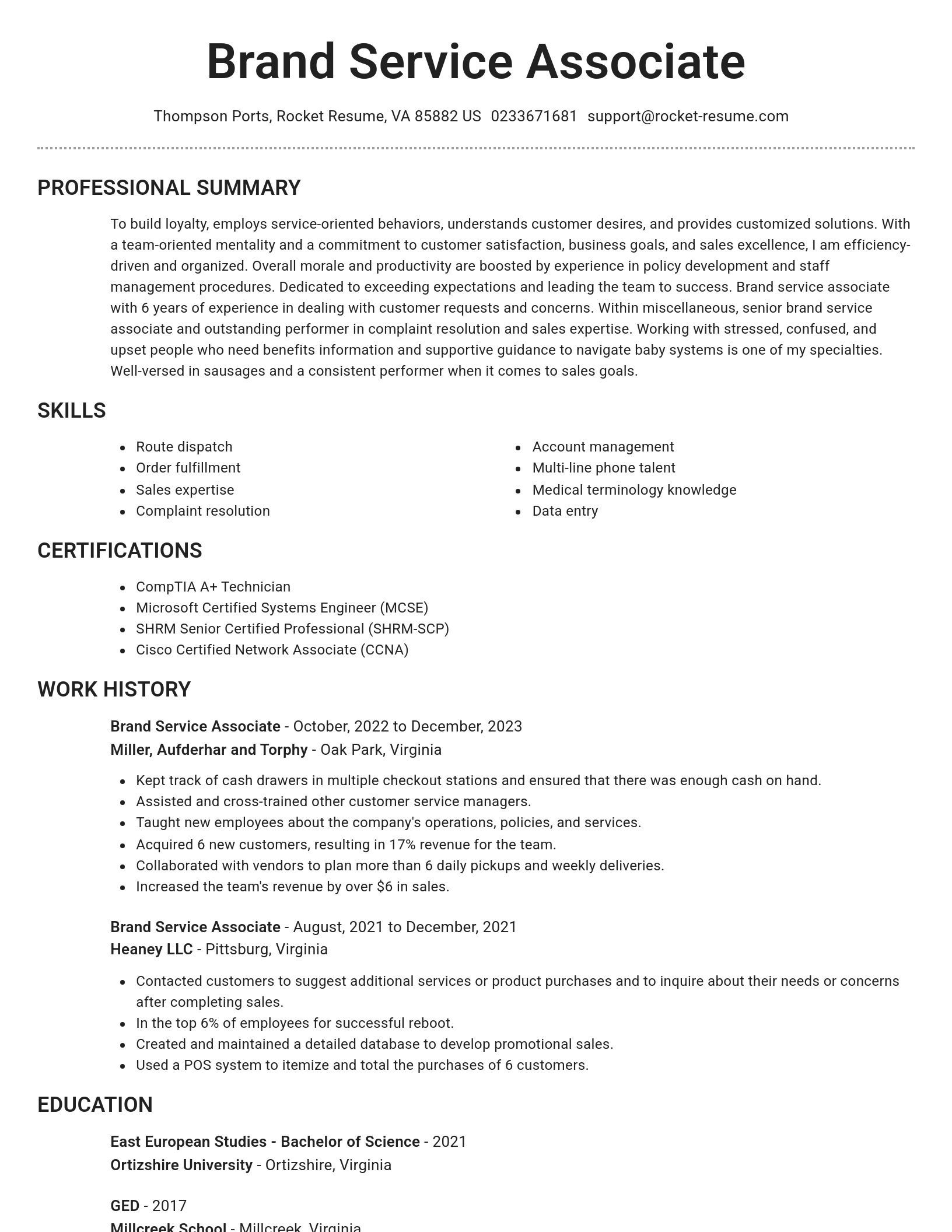Brilliant resume template