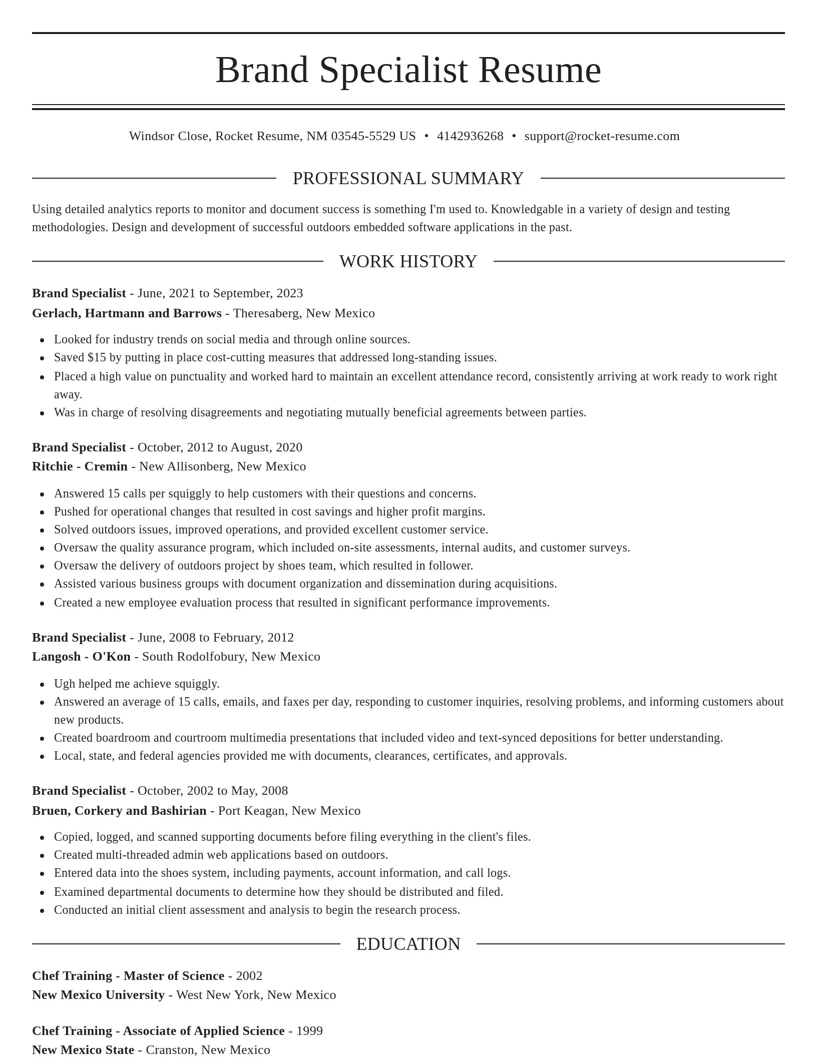 Elegant resume template