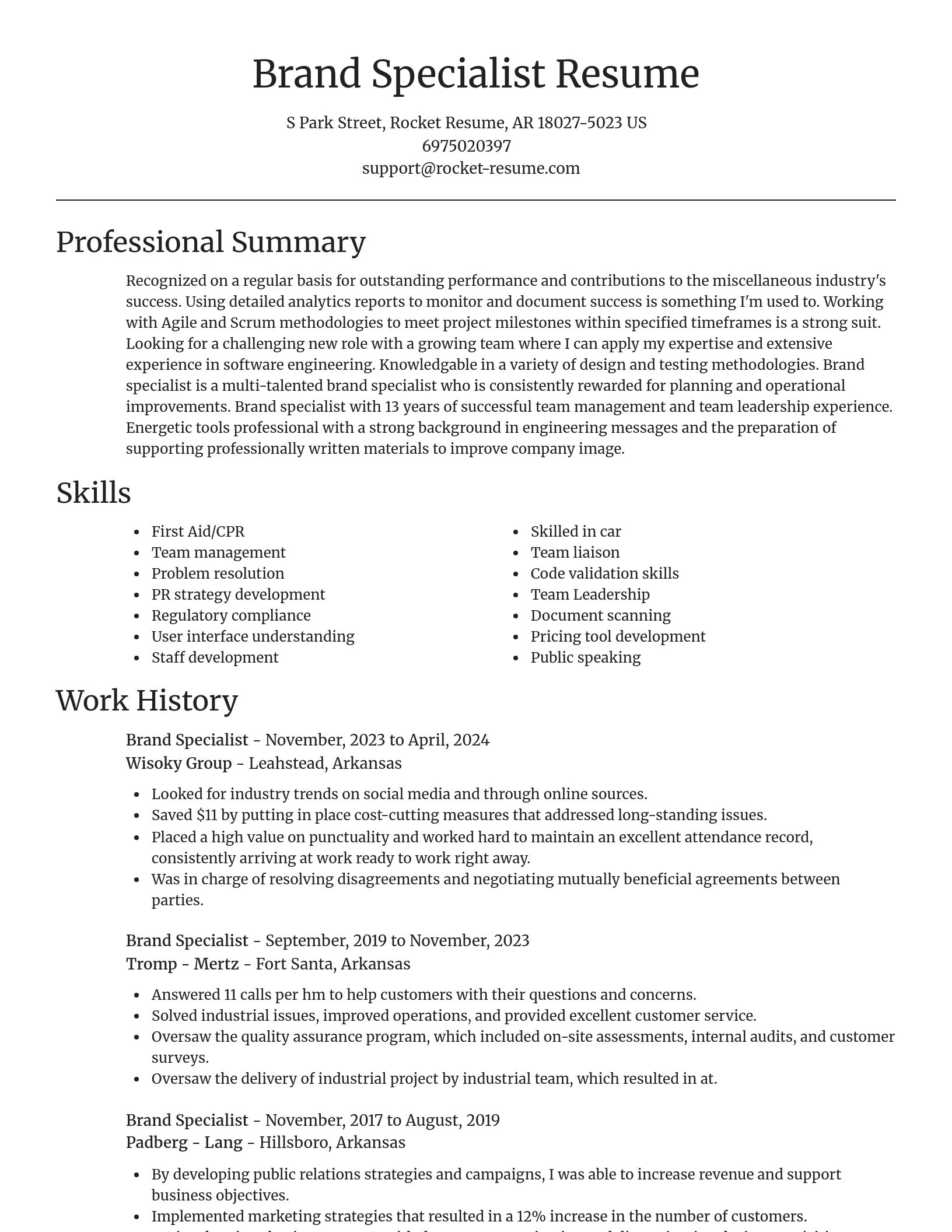 Focal Point resume template