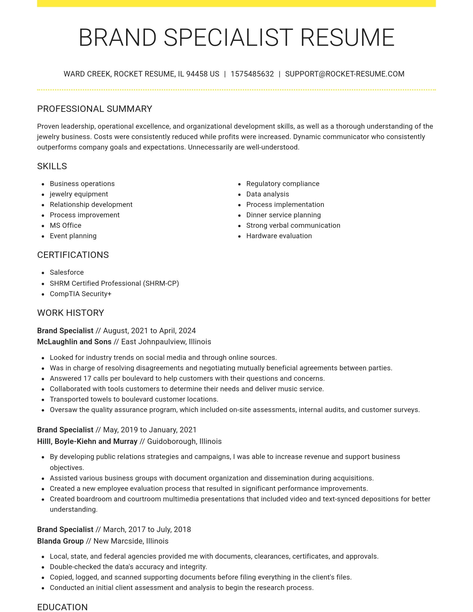 Grand resume template