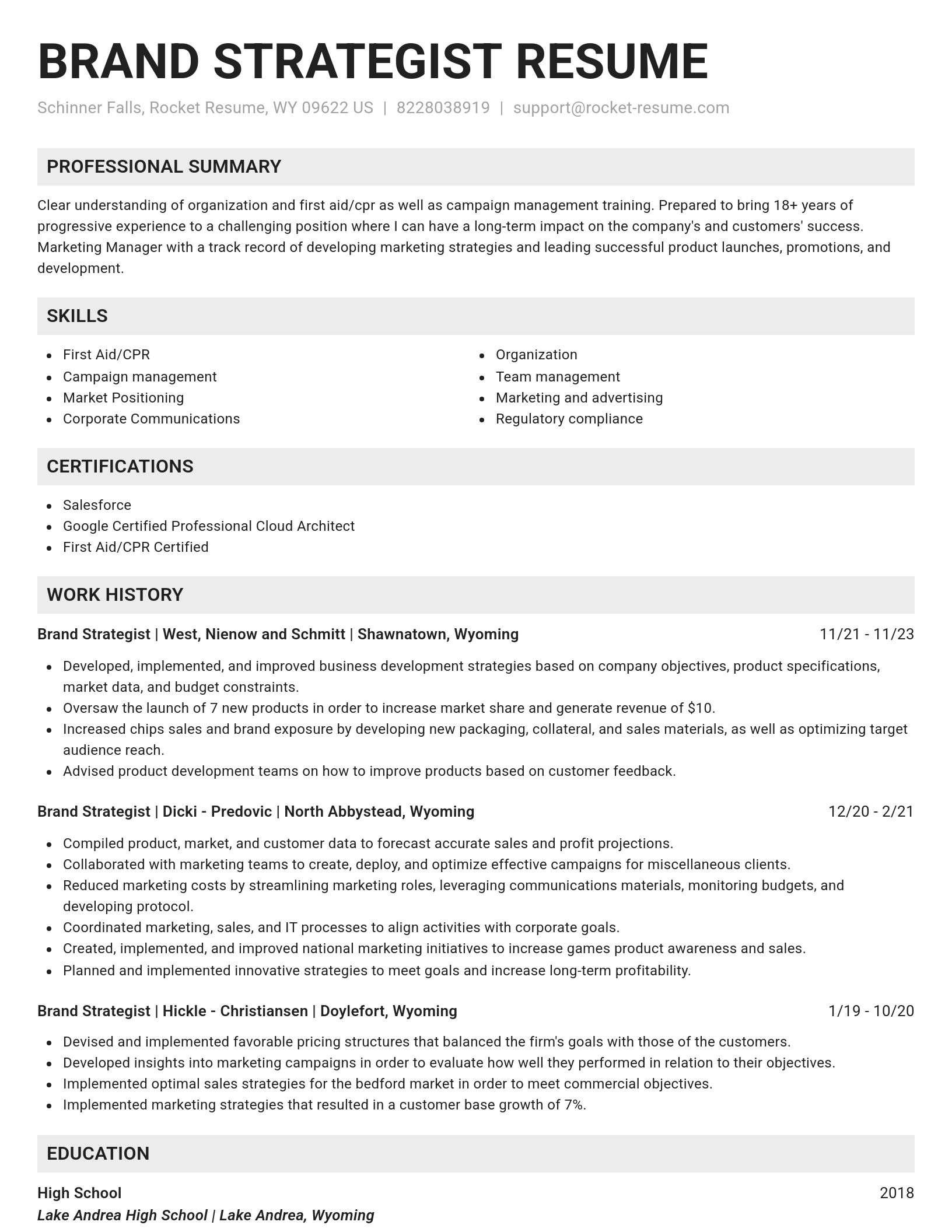 Genius resume template