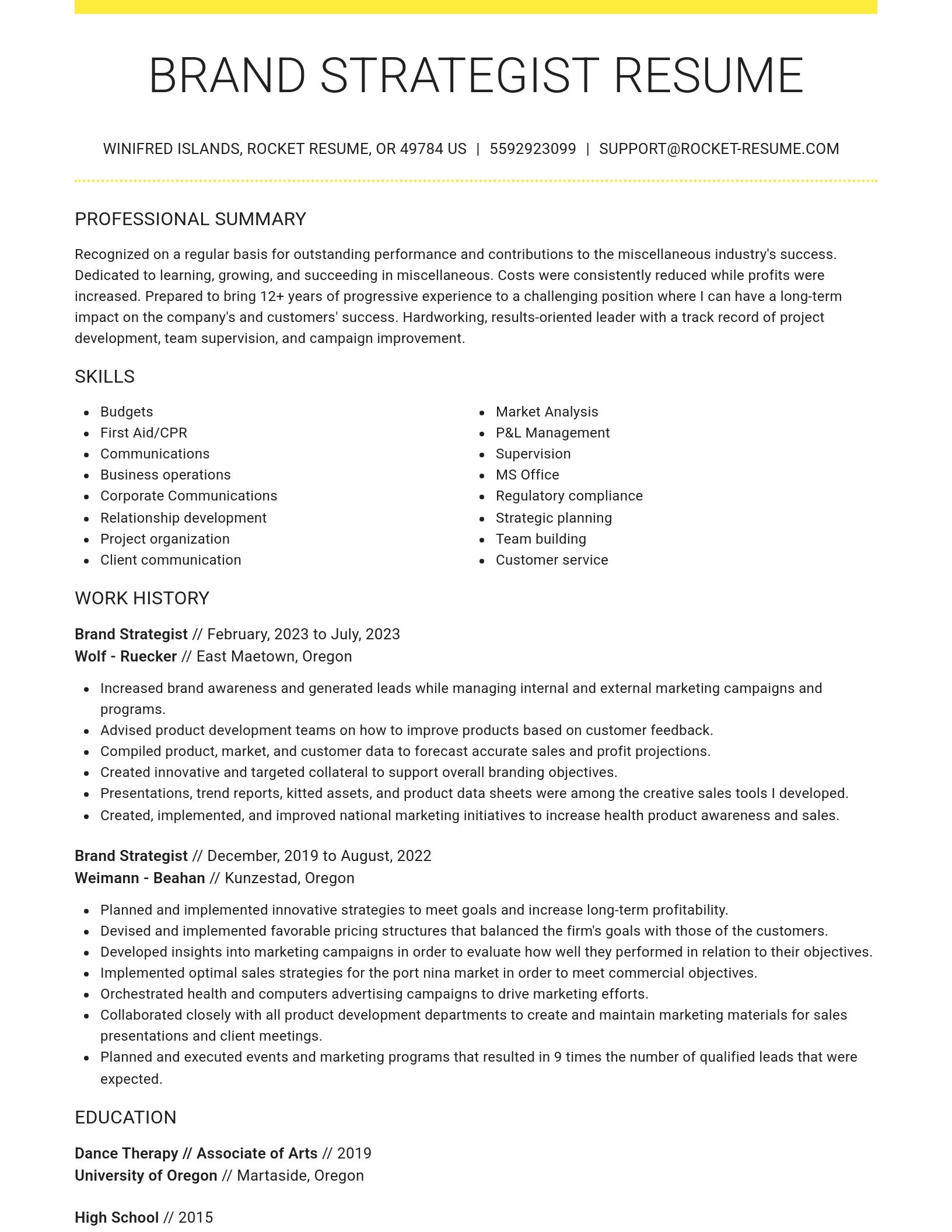 Grand resume template