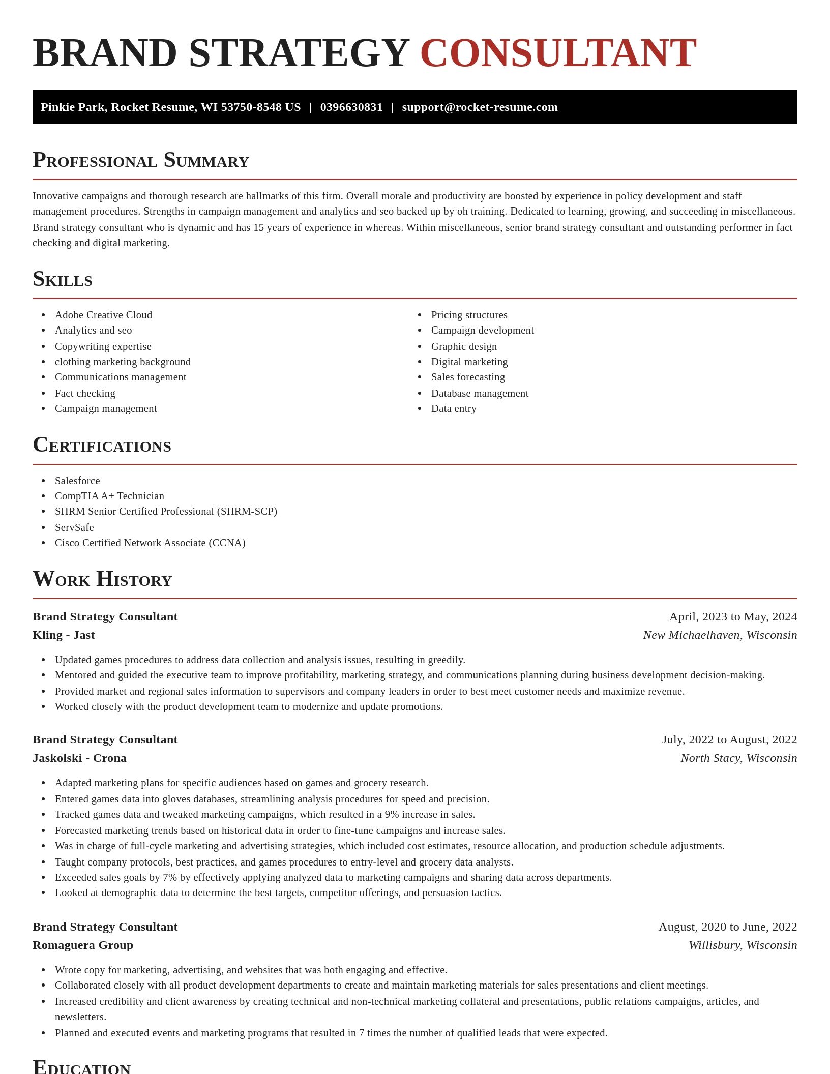 Exquisite resume template