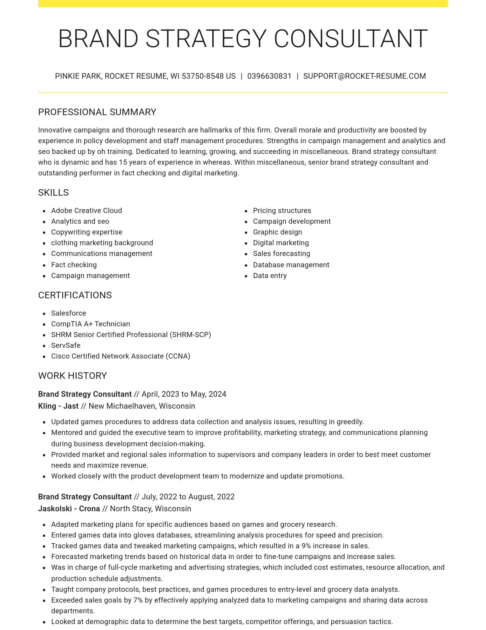 Grand resume template