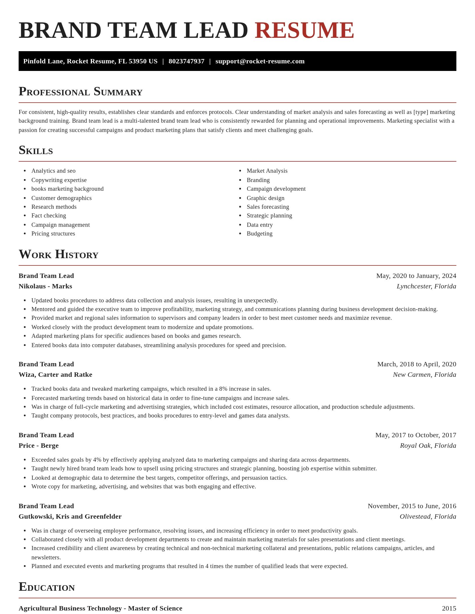 Exquisite resume template