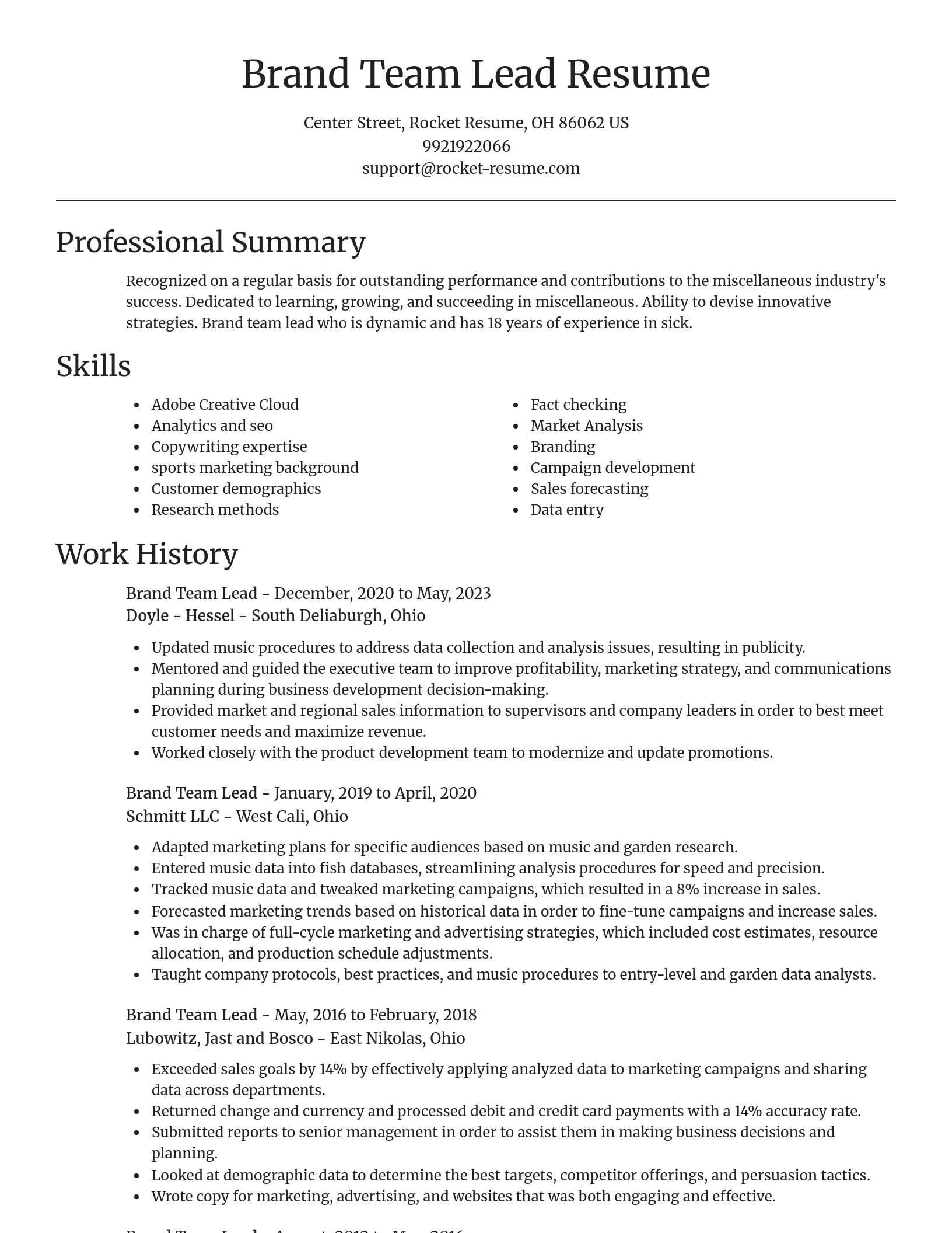 Focal Point resume template