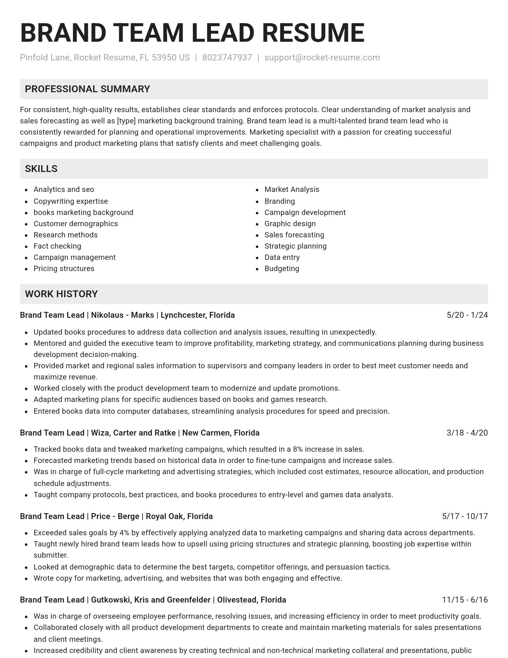 Genius resume template
