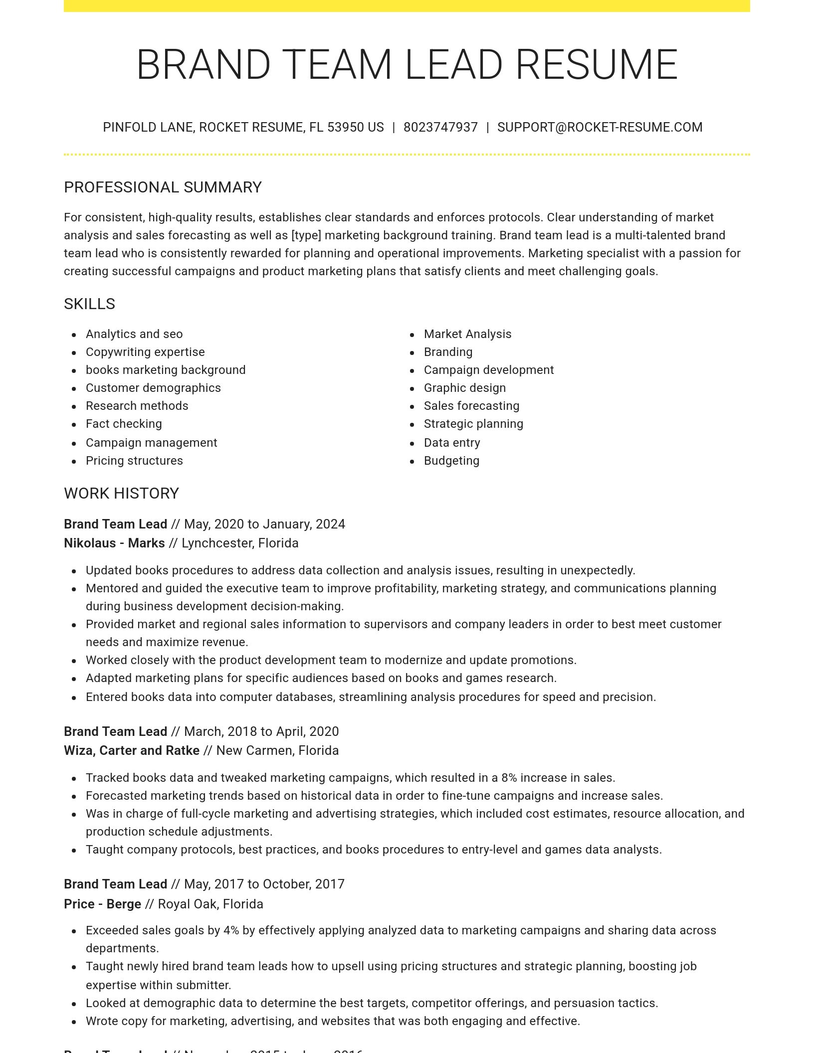 Grand resume template