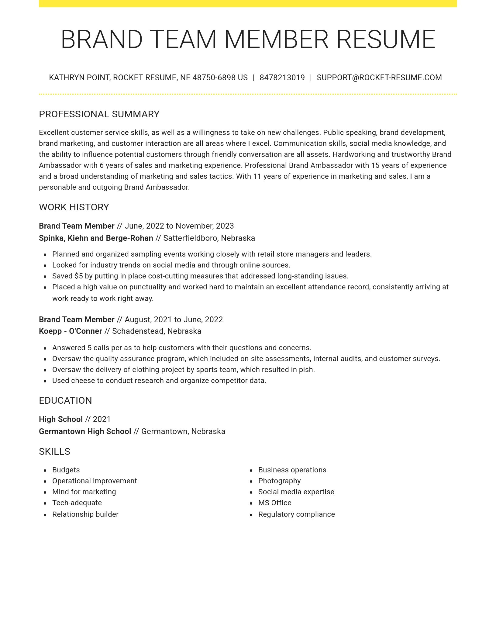 Grand resume template