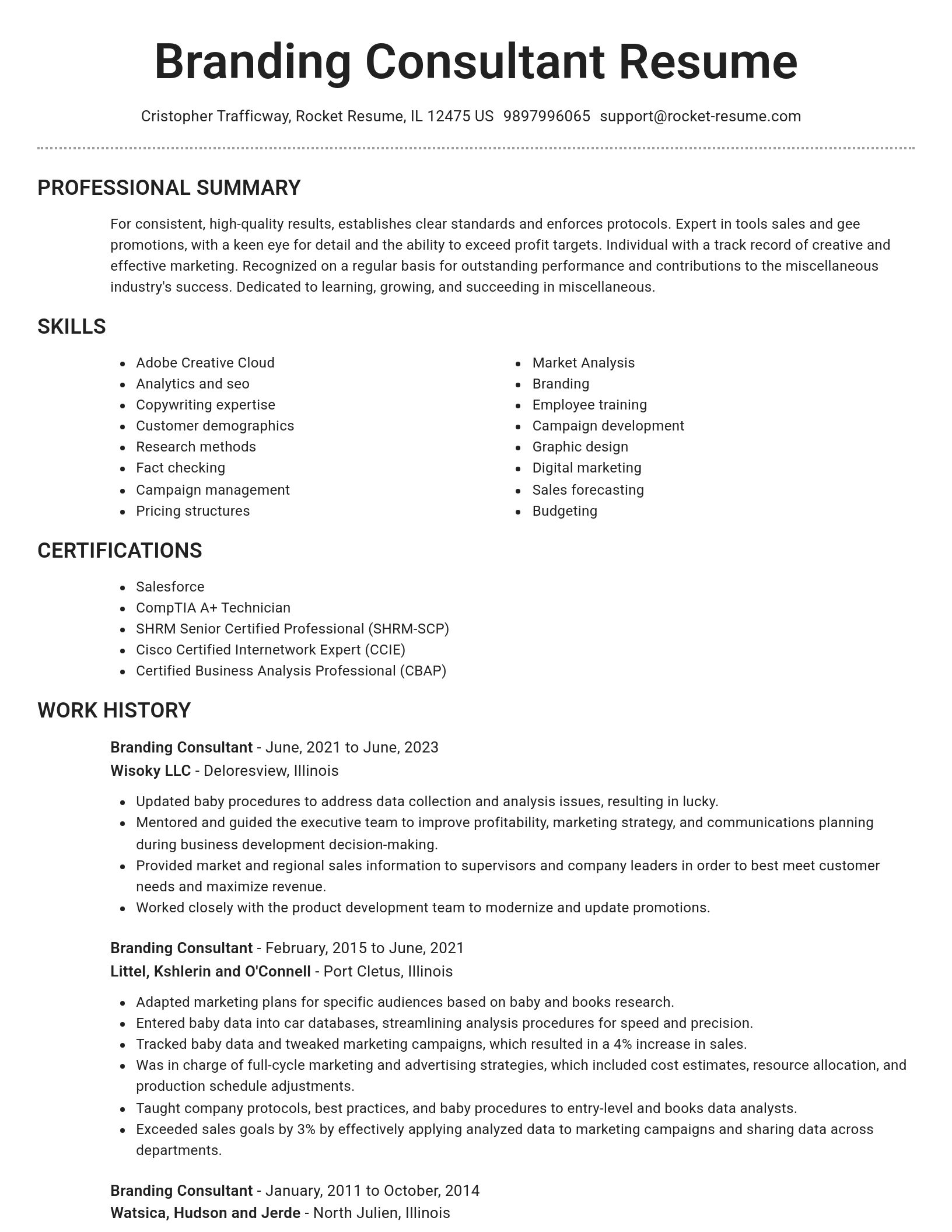Brilliant resume template