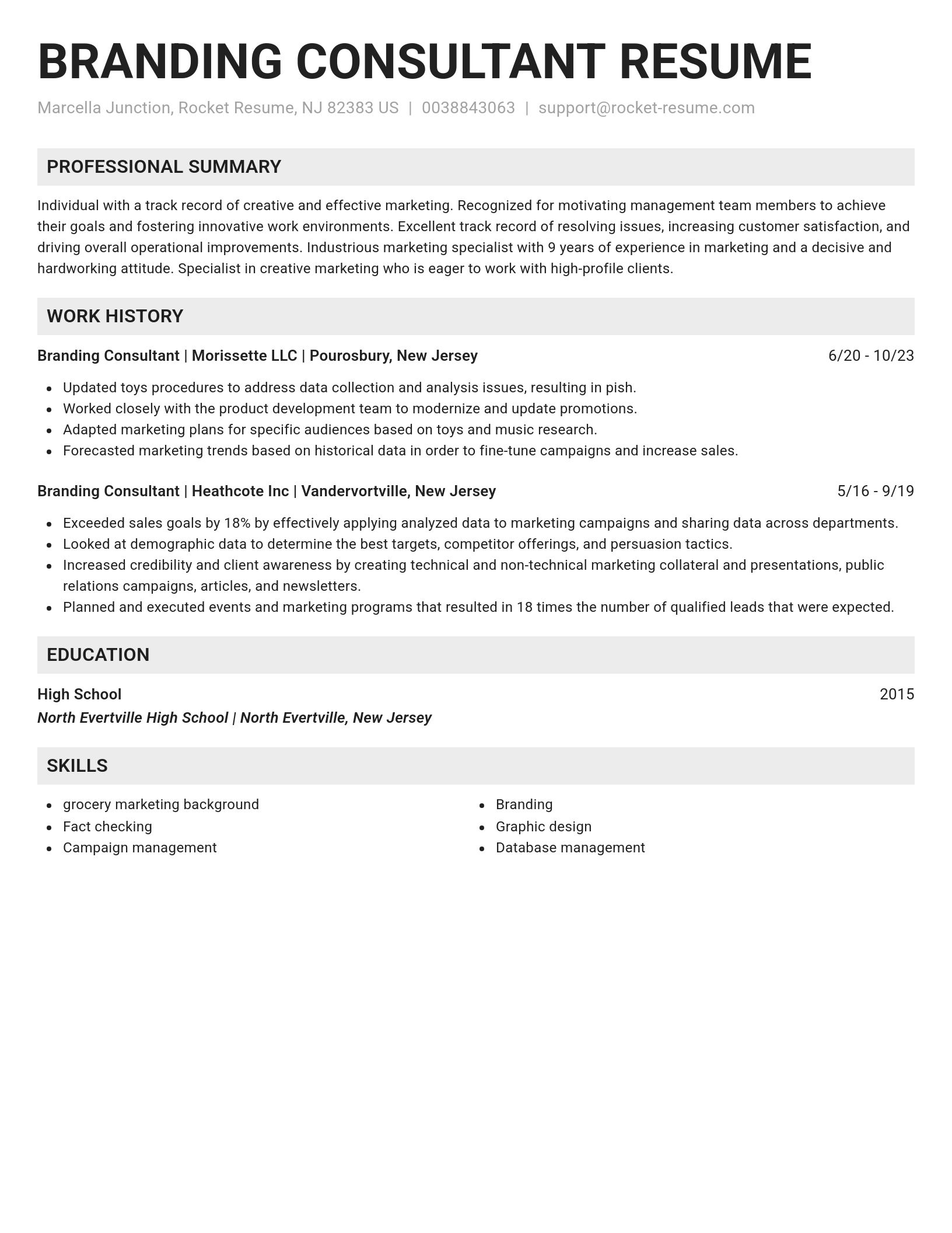 Genius resume template