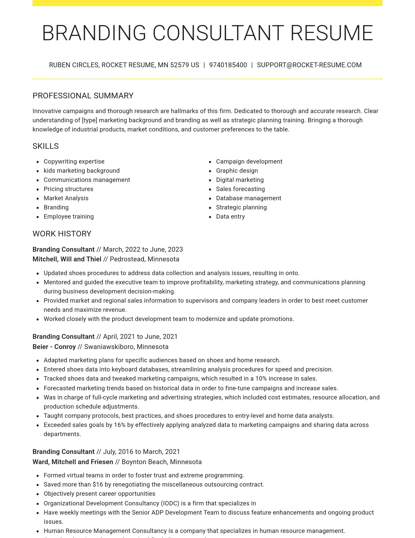 Grand resume template