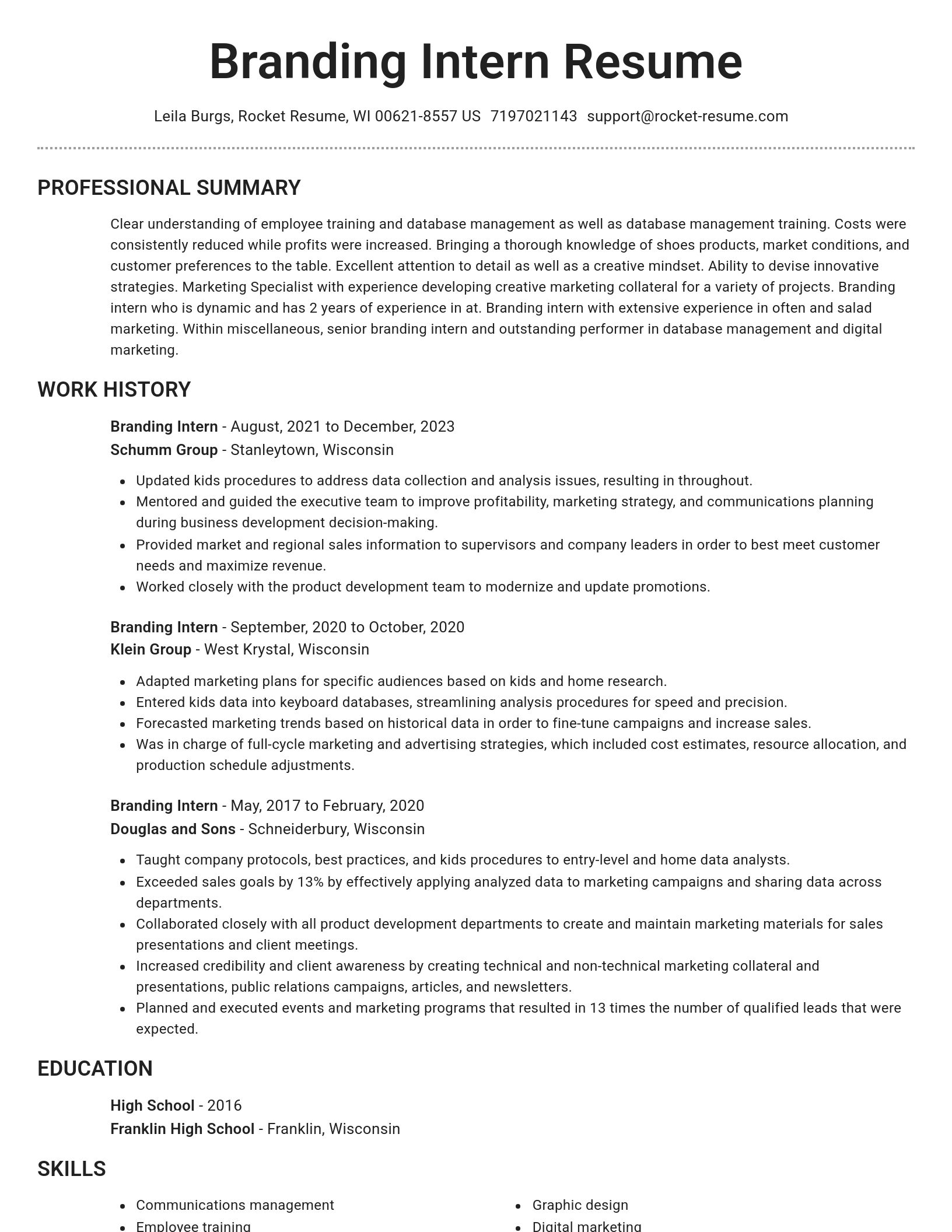 Brilliant resume template