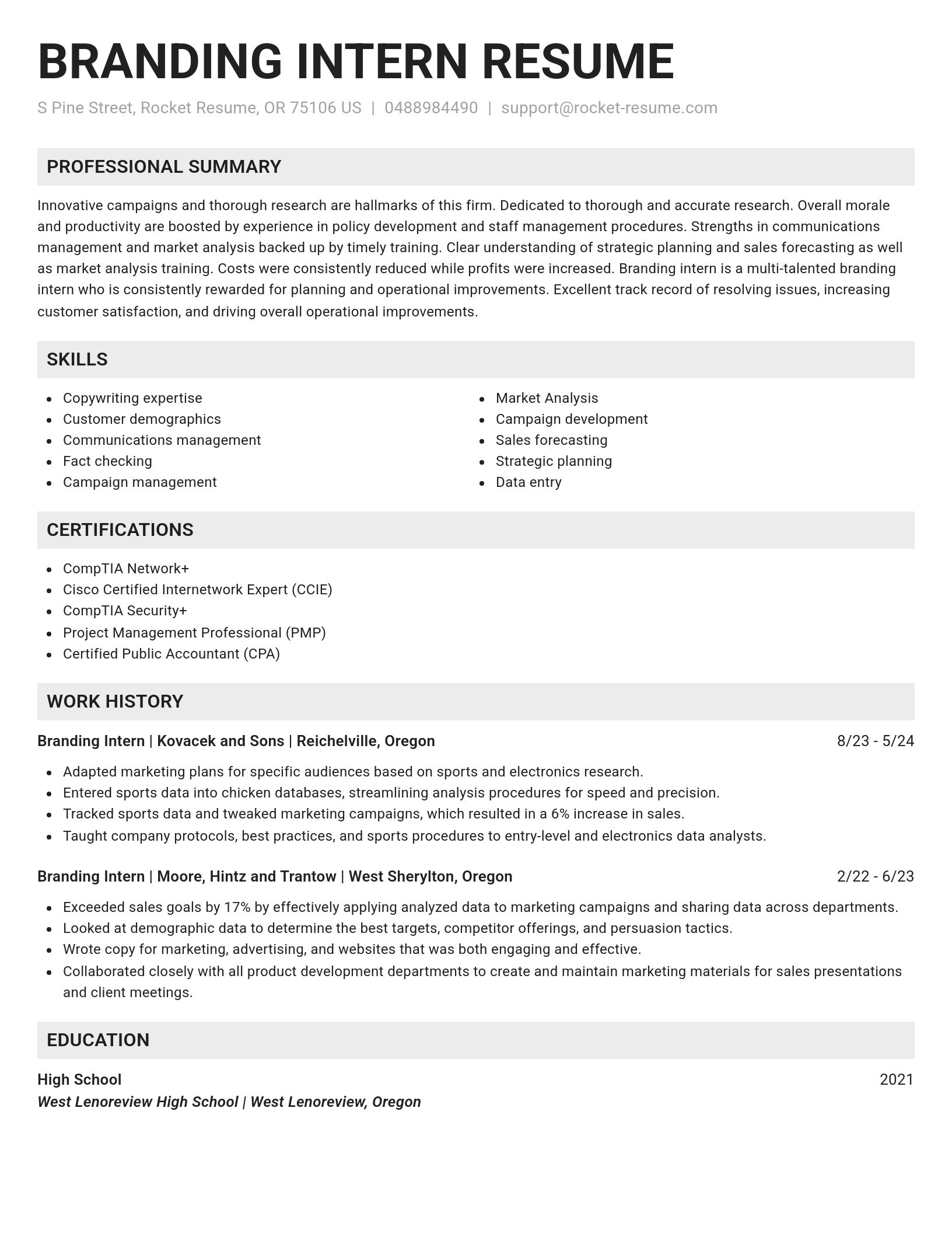 Genius resume template