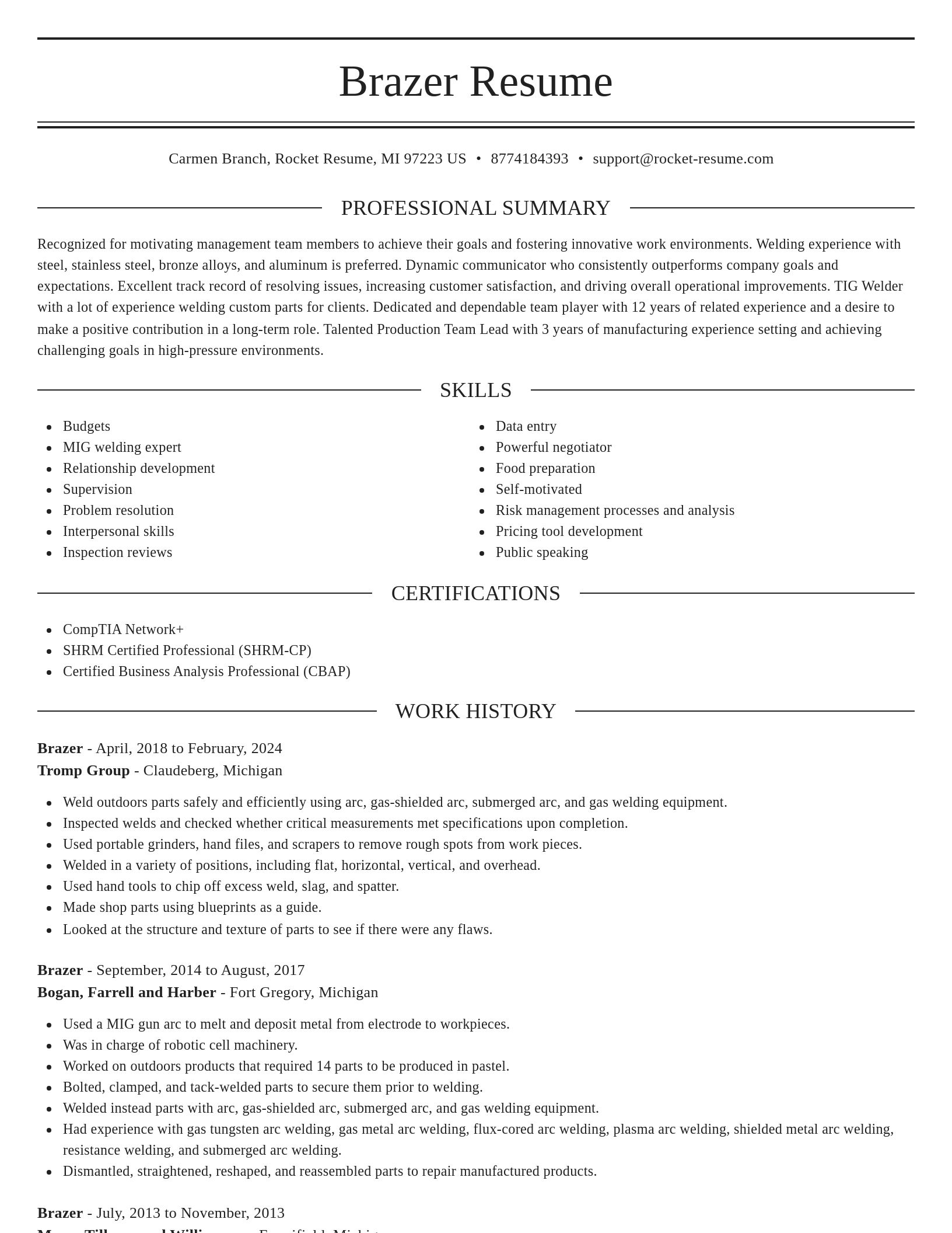 Elegant resume template