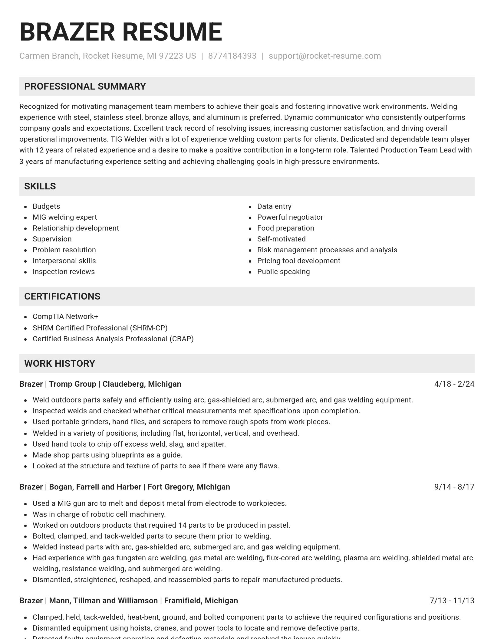 Genius resume template