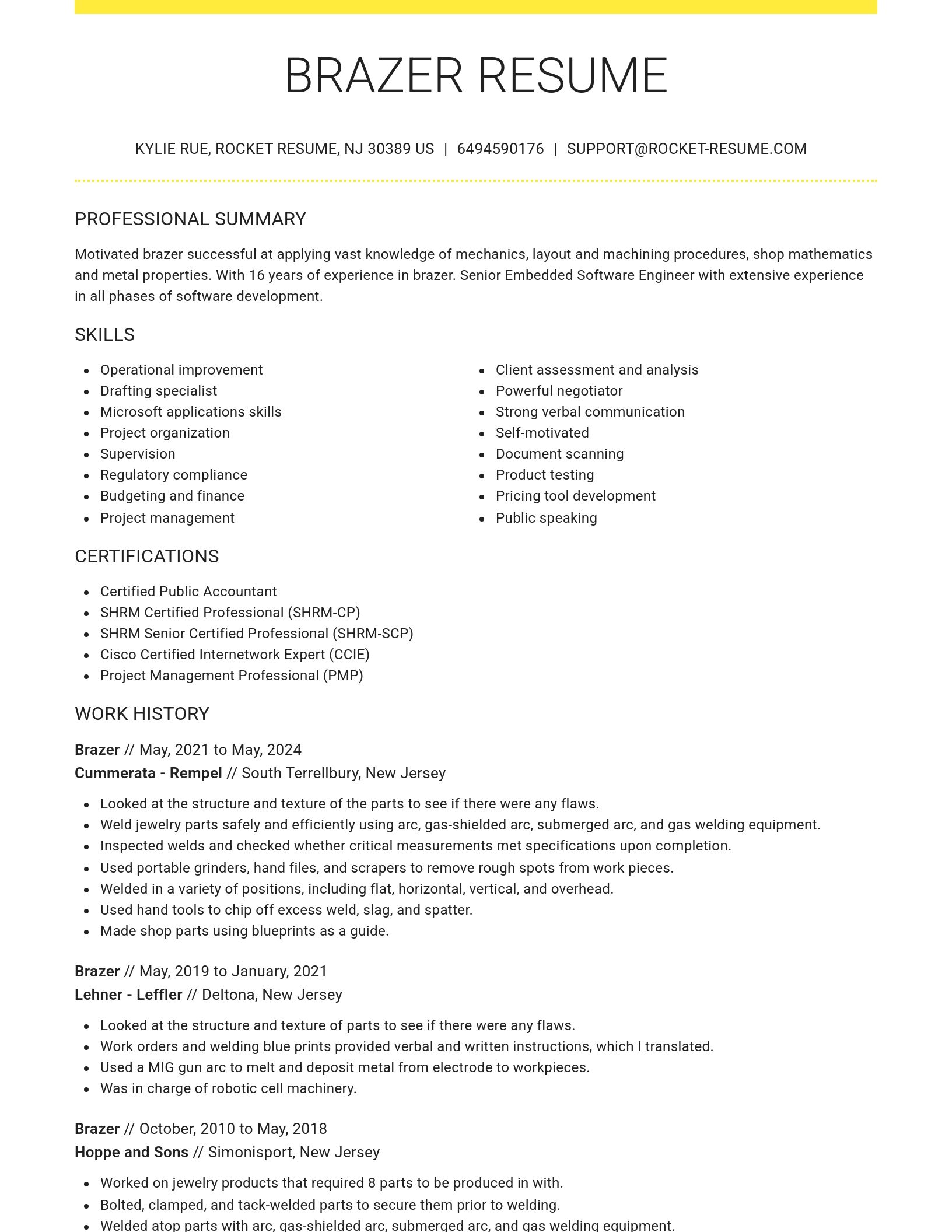Grand resume template