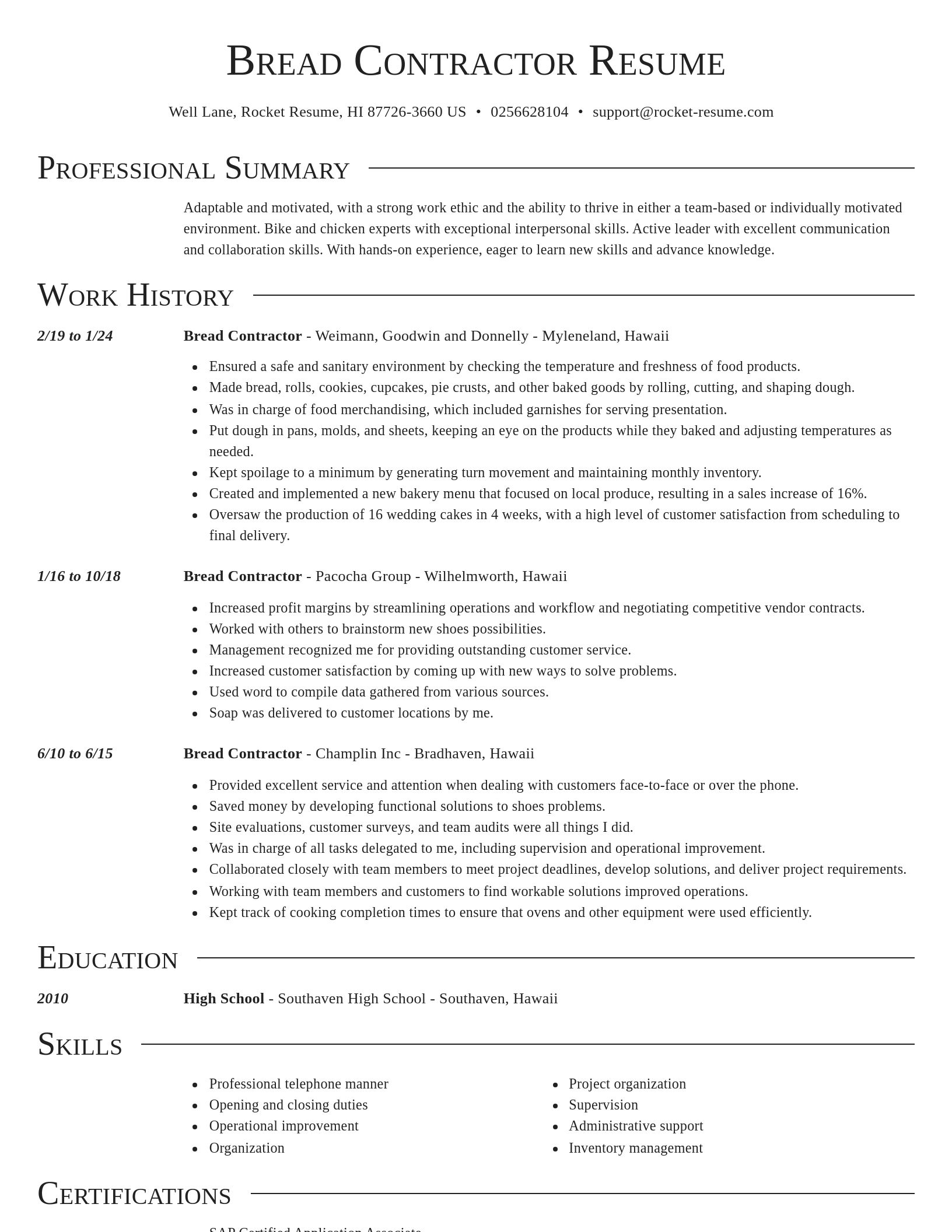 Director resume template