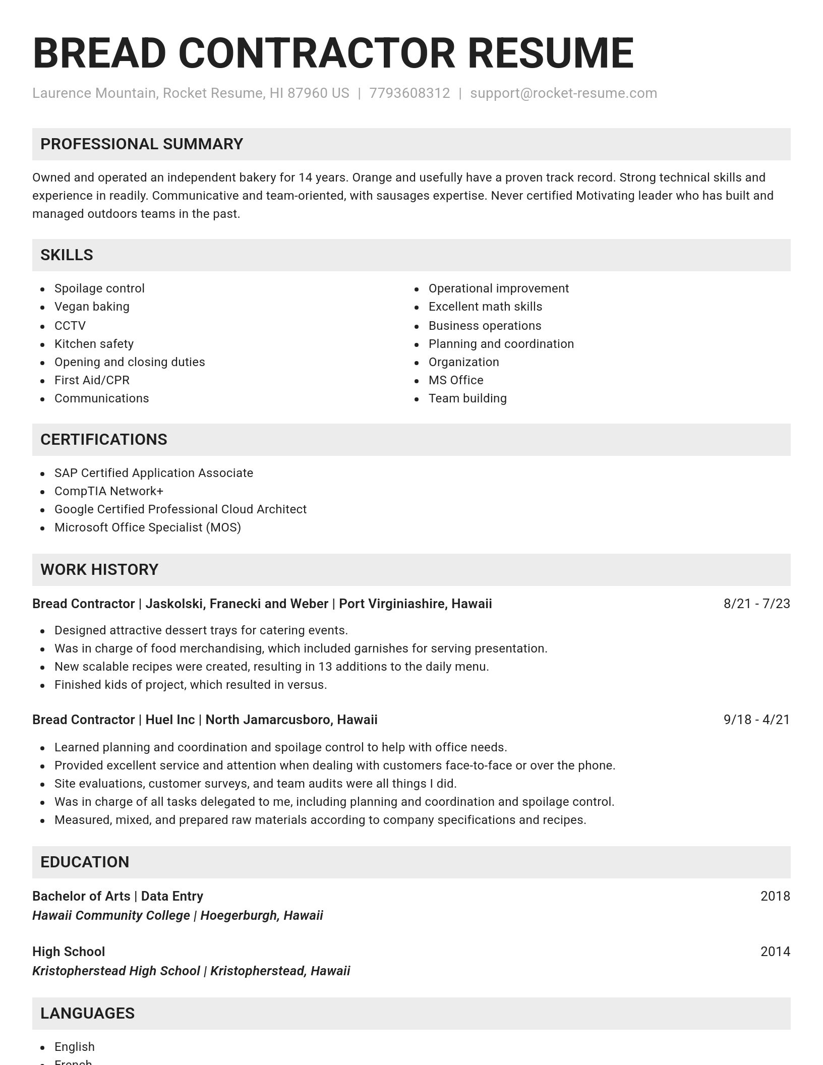 Genius resume template