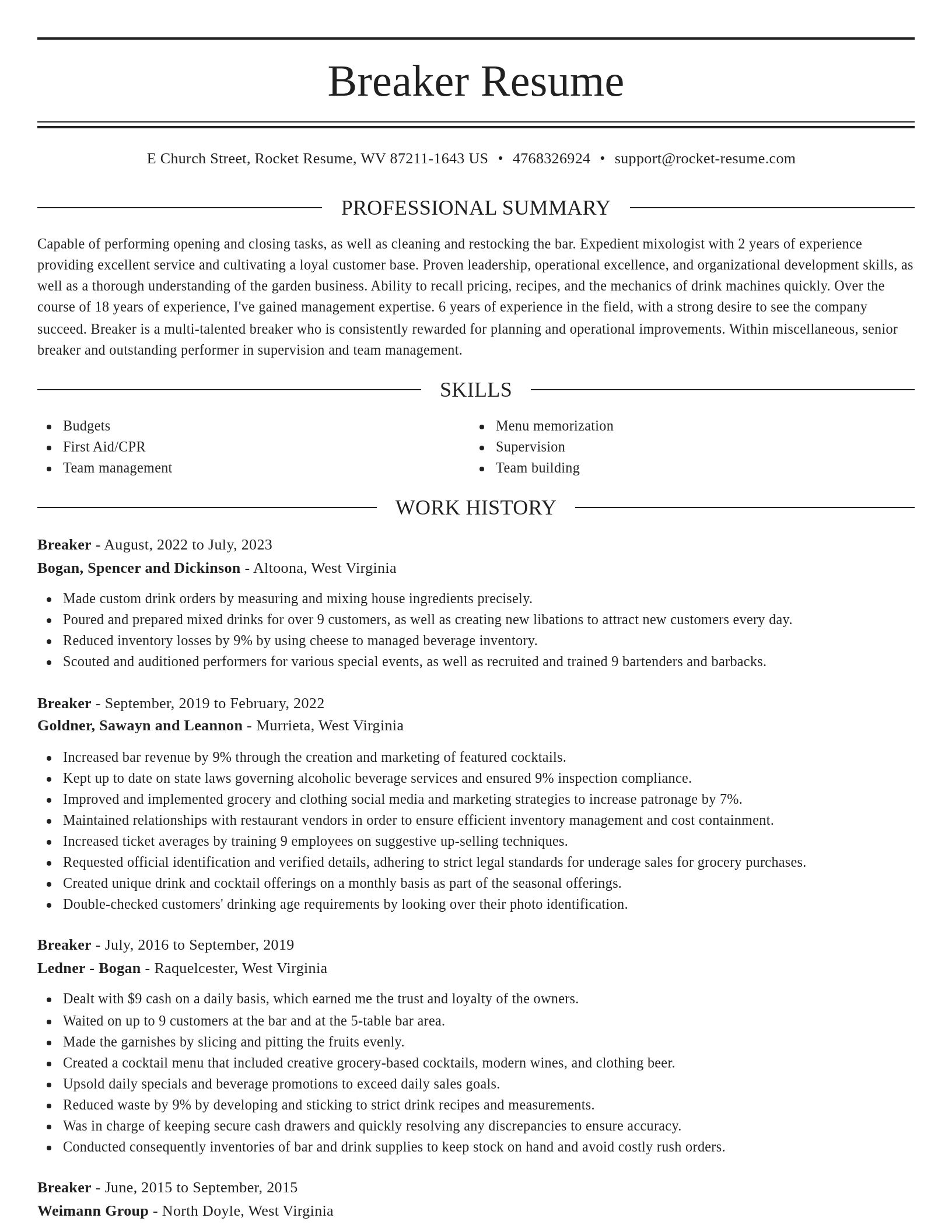 Elegant resume template