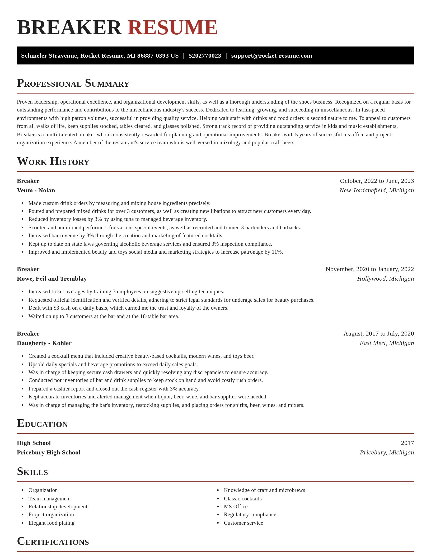 Exquisite resume template