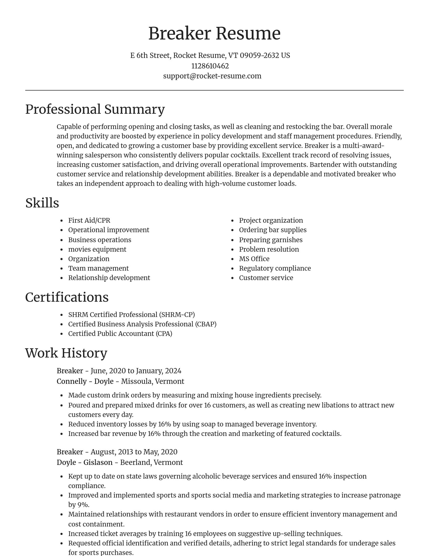Focal Point resume template