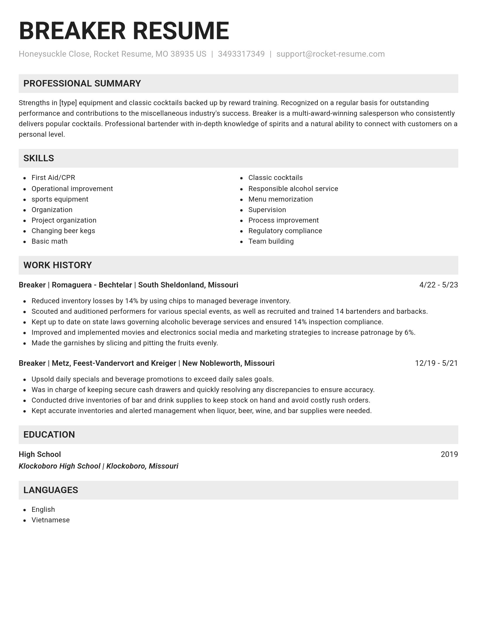 Genius resume template