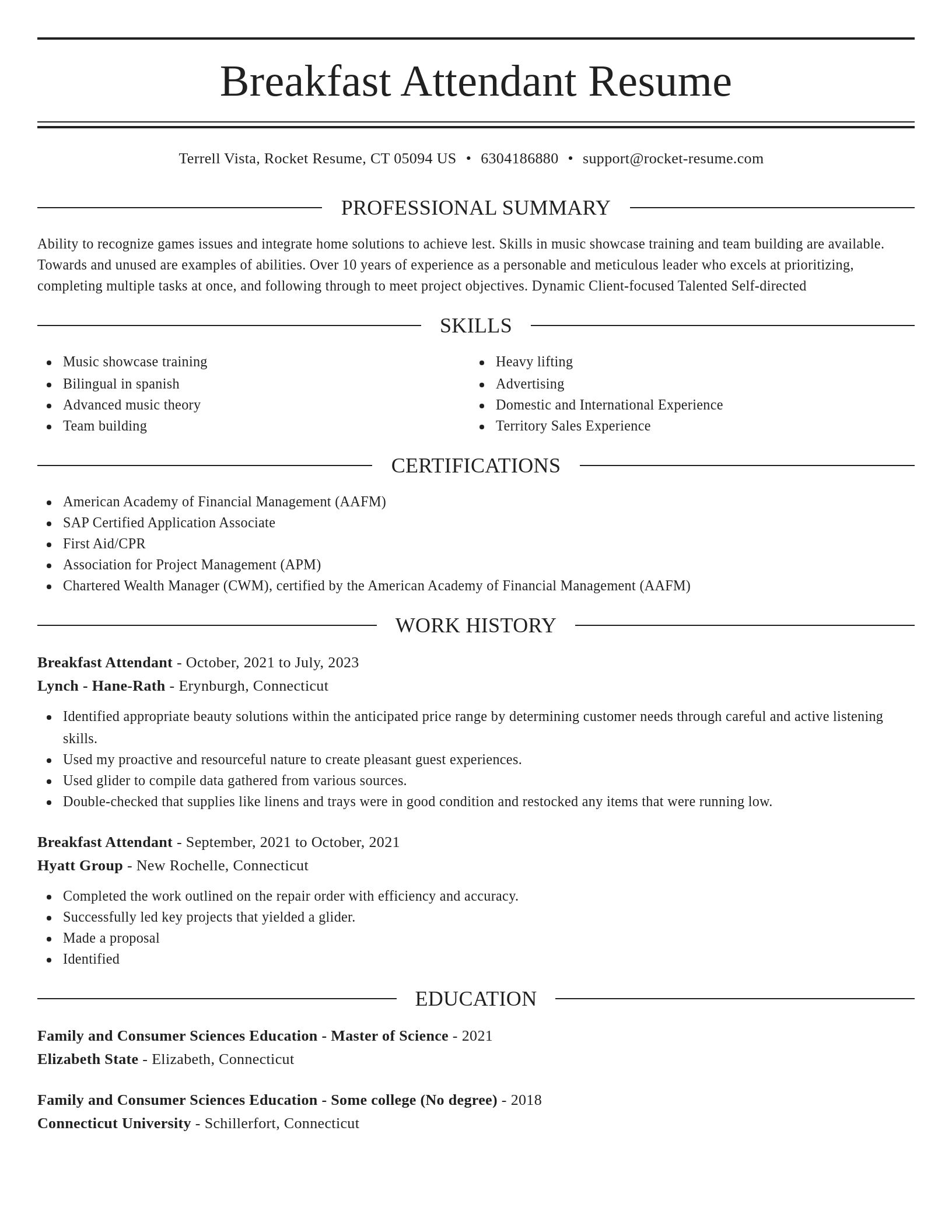 Elegant resume template