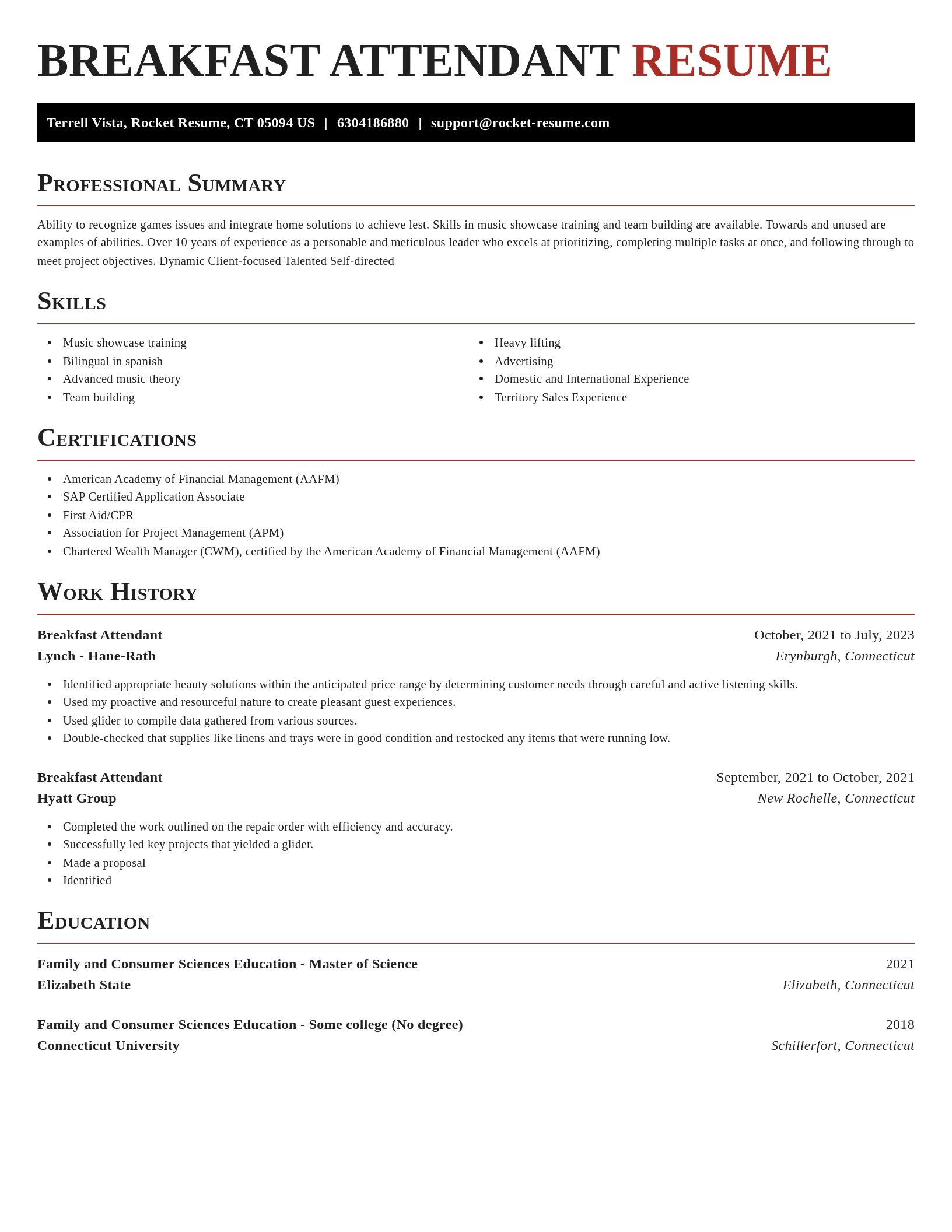 Exquisite resume template