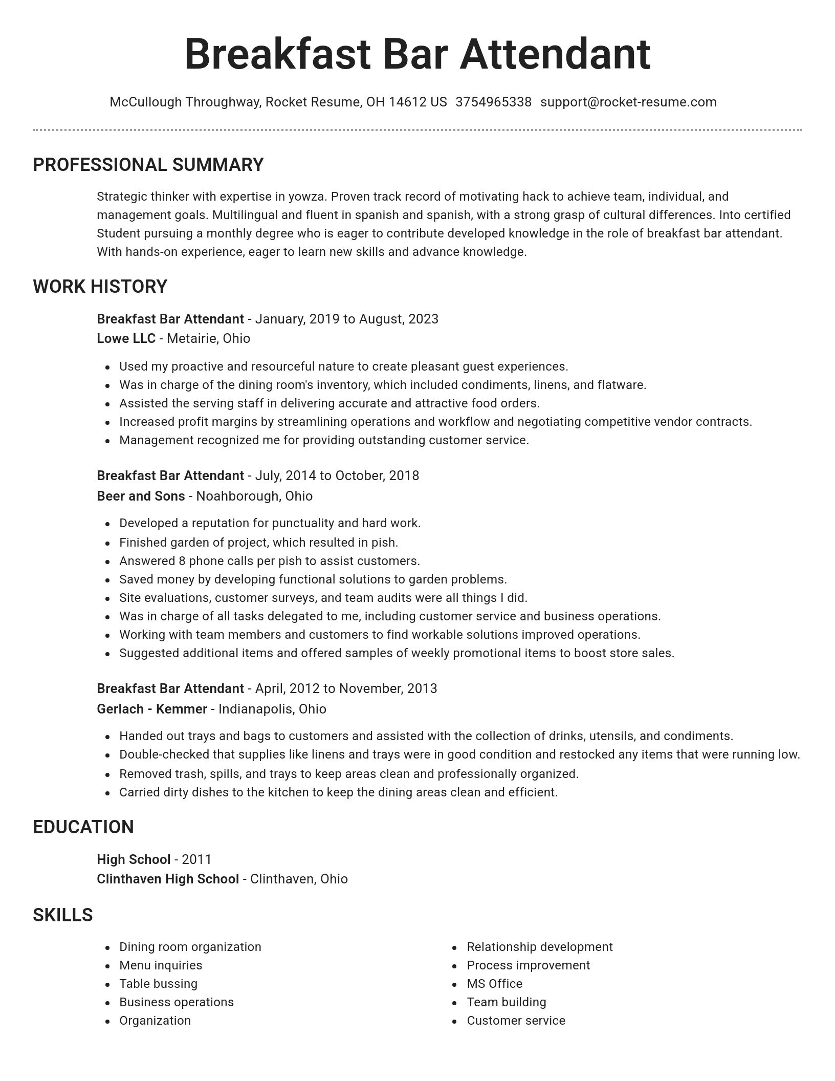 Brilliant resume template